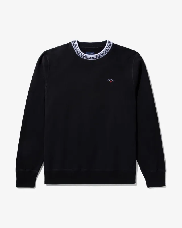 Jacquard Polka Dot Collar Crewneck sold by Noah NYC
