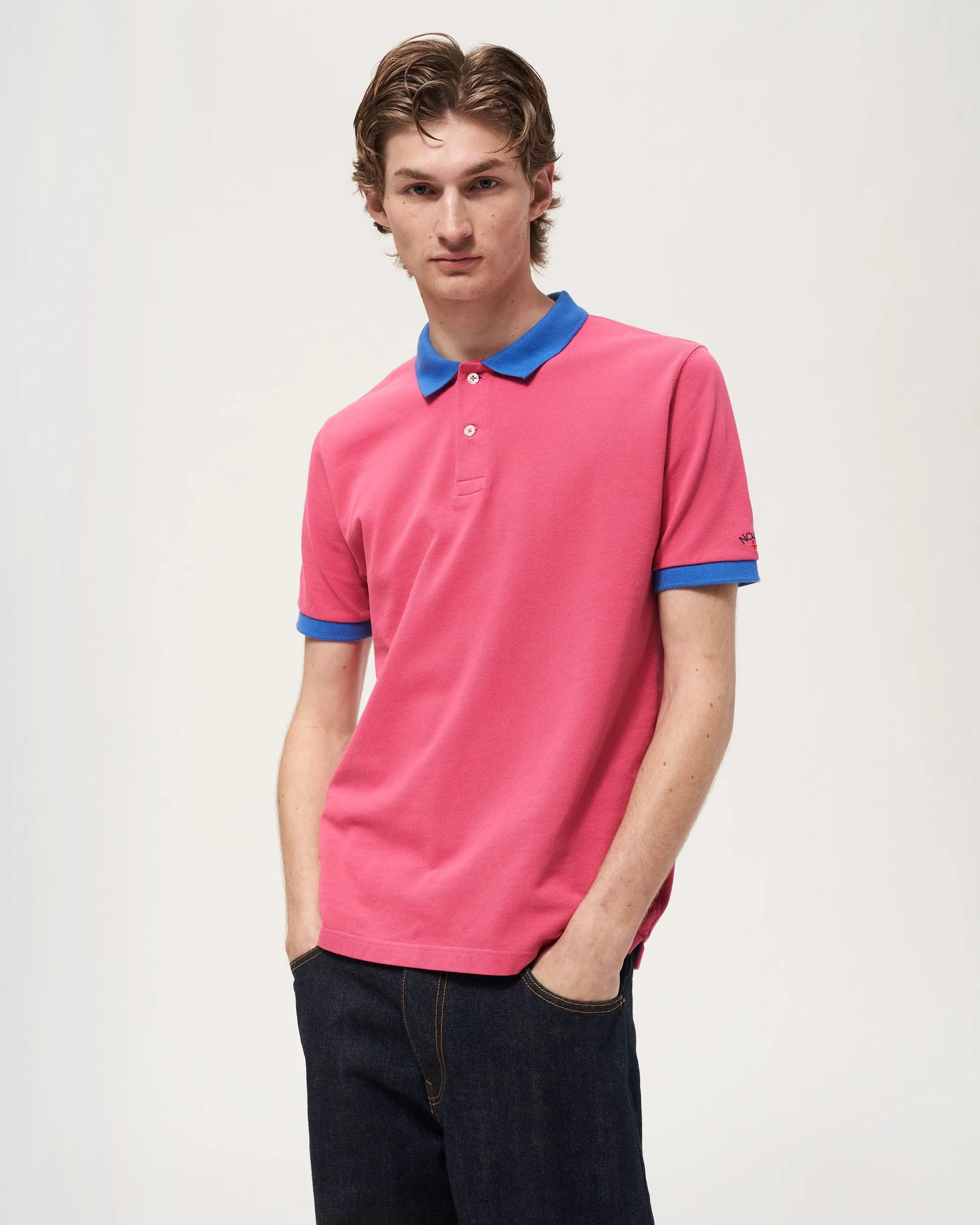 Contrast Collar Pique Polo sold by Noah NYC product image thumbnail 5