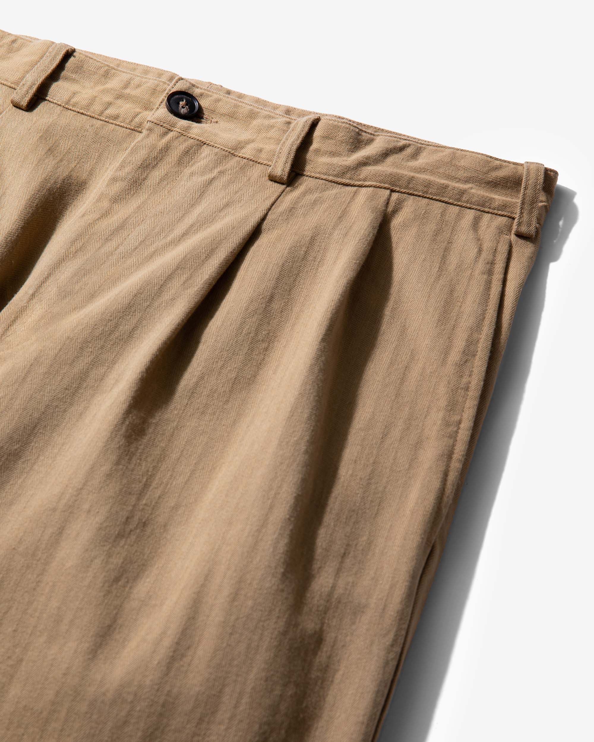 Double-Pleat Herringbone Pant sold by Noah NYC product image thumbnail 5