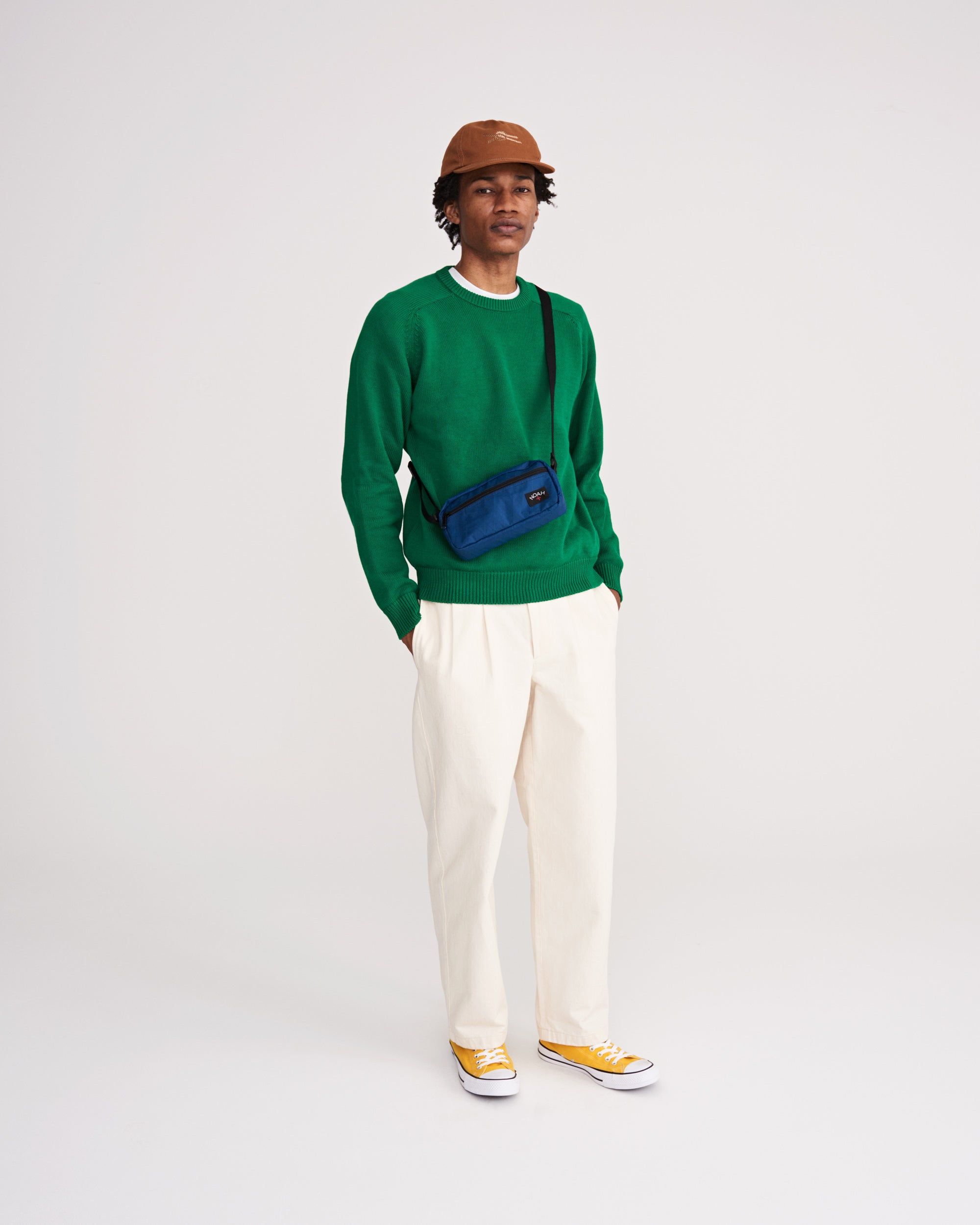 Double-Pleat Herringbone Pant sold by Noah NYC product image thumbnail 7