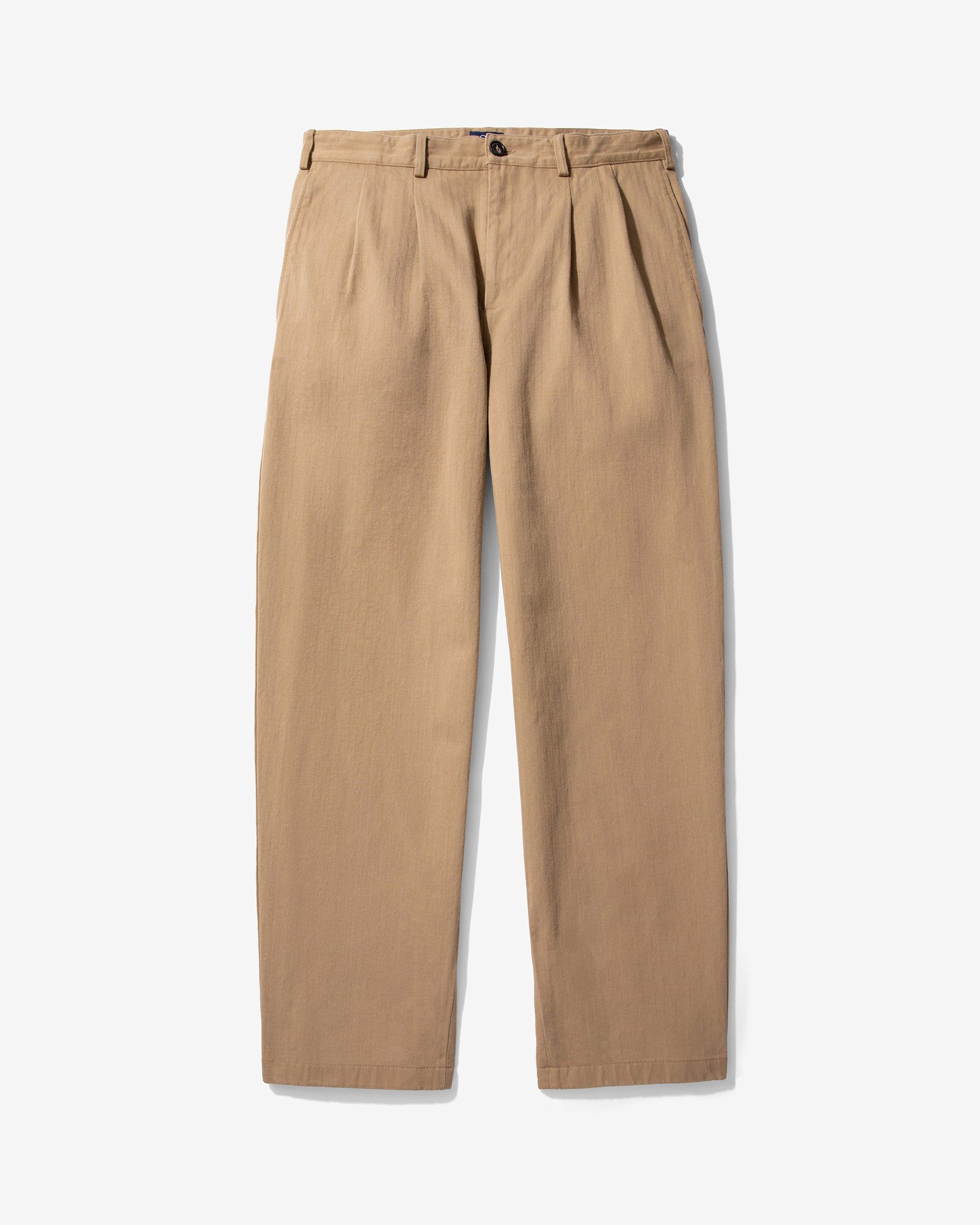 Double-Pleat Herringbone Pant sold by Noah NYC