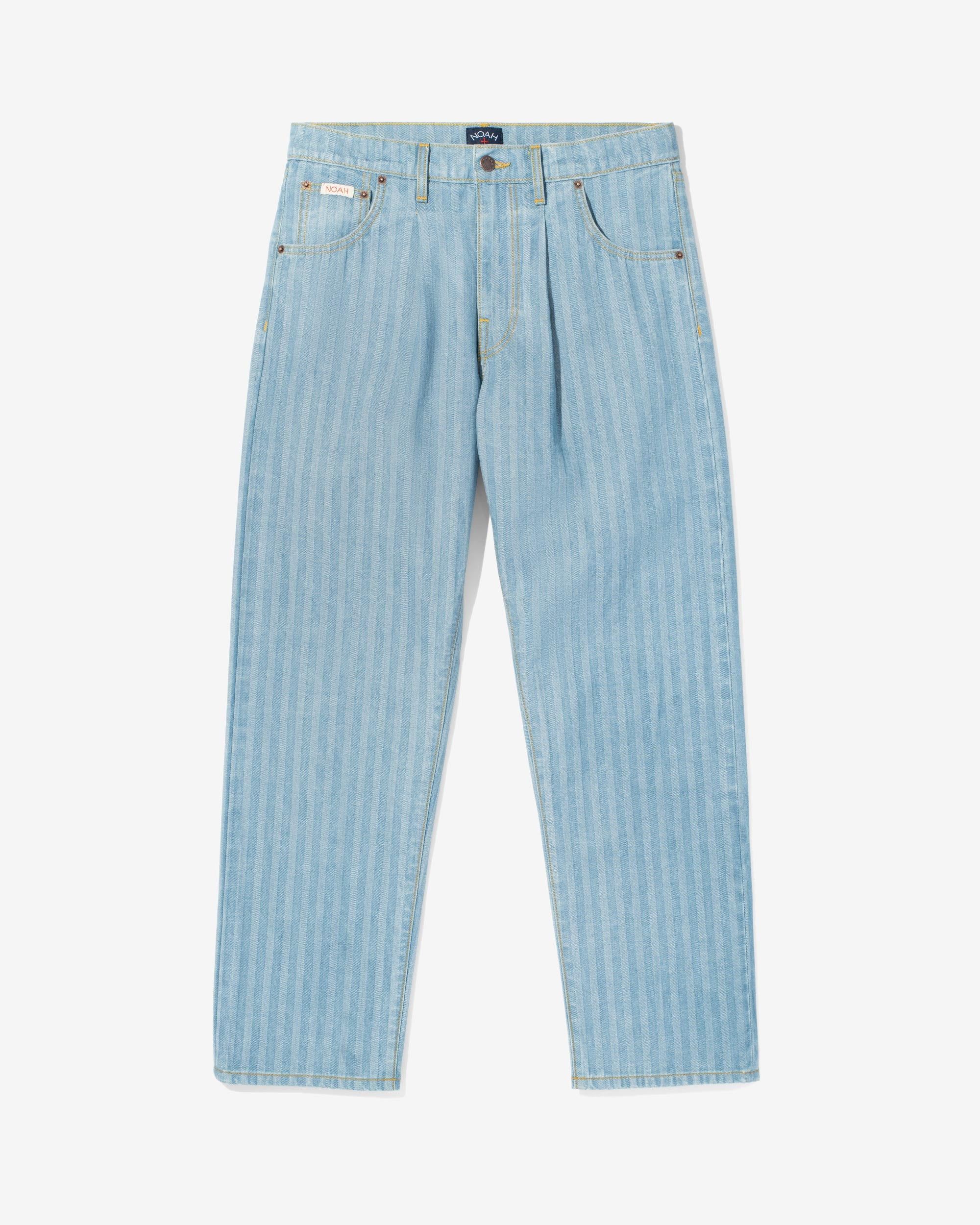 Pleated Herringbone Jeans sold by Noah NYC