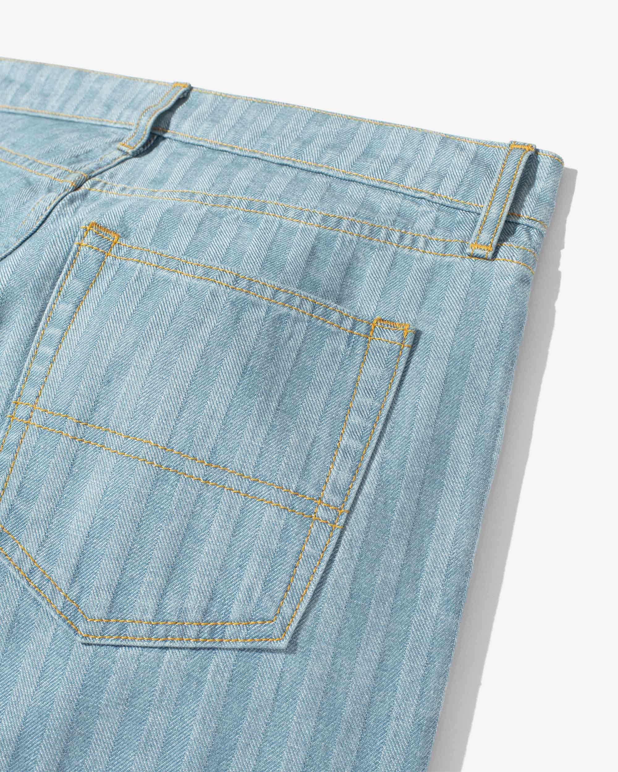 Pleated Herringbone Jeans sold by Noah NYC product image thumbnail 4