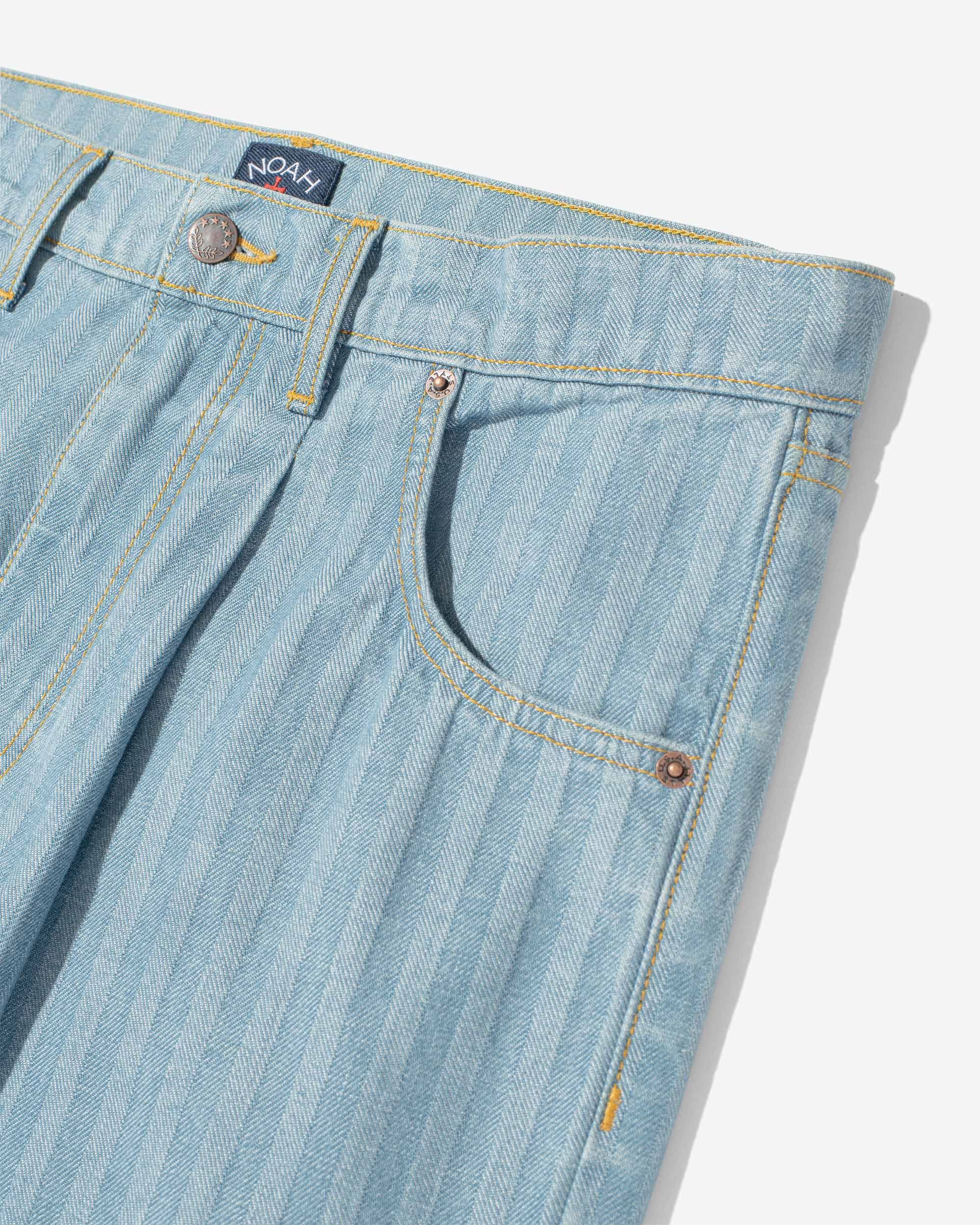 Pleated Herringbone Jeans sold by Noah NYC product image thumbnail 3