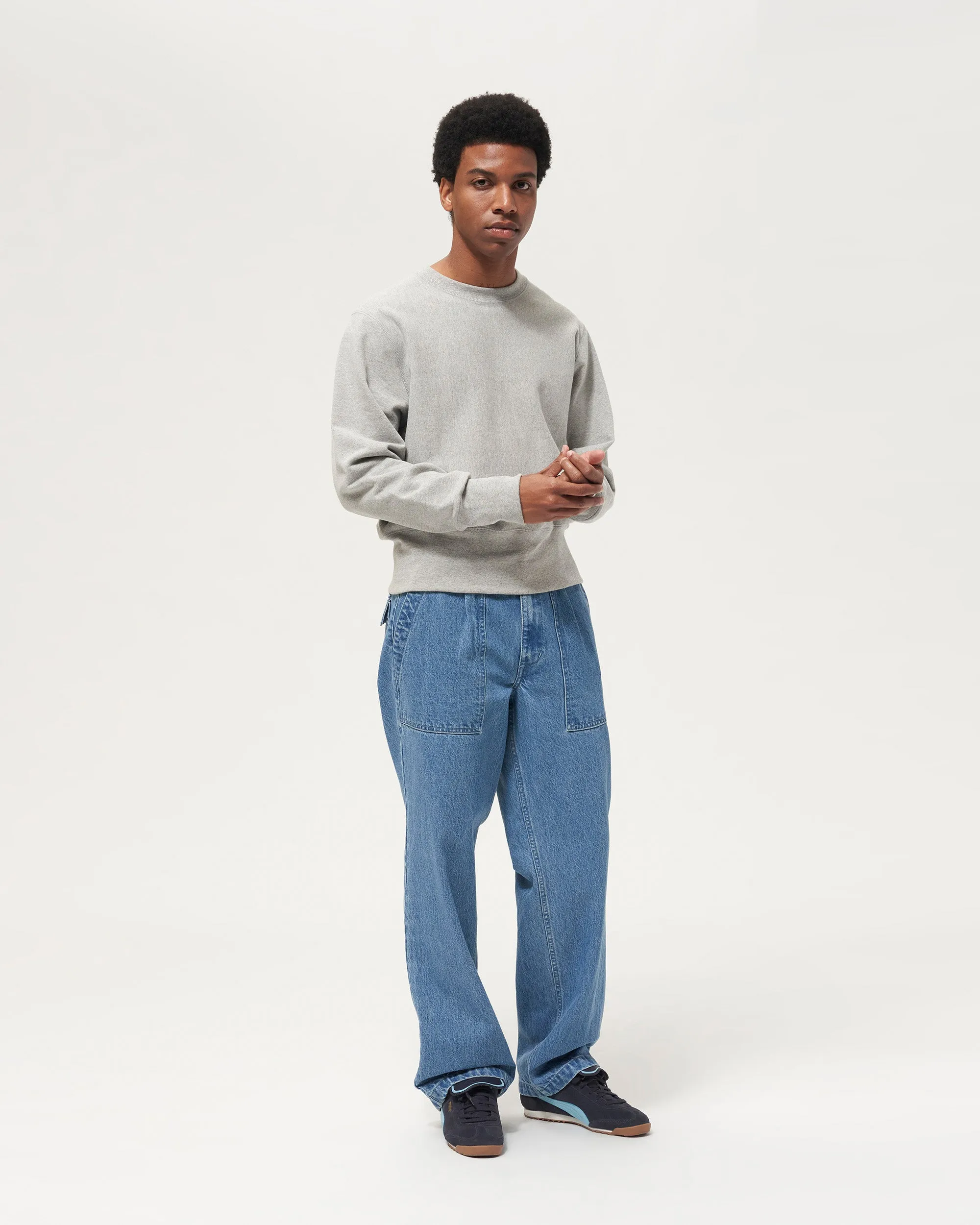 Denim Pleated Fatigue Pants sold by Noah NYC product image thumbnail 5