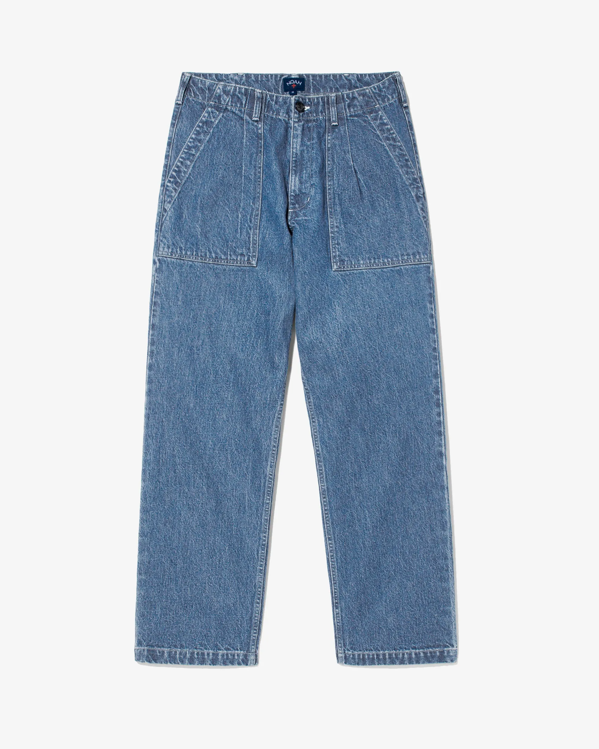 Denim Pleated Fatigue Pants sold by Noah NYC