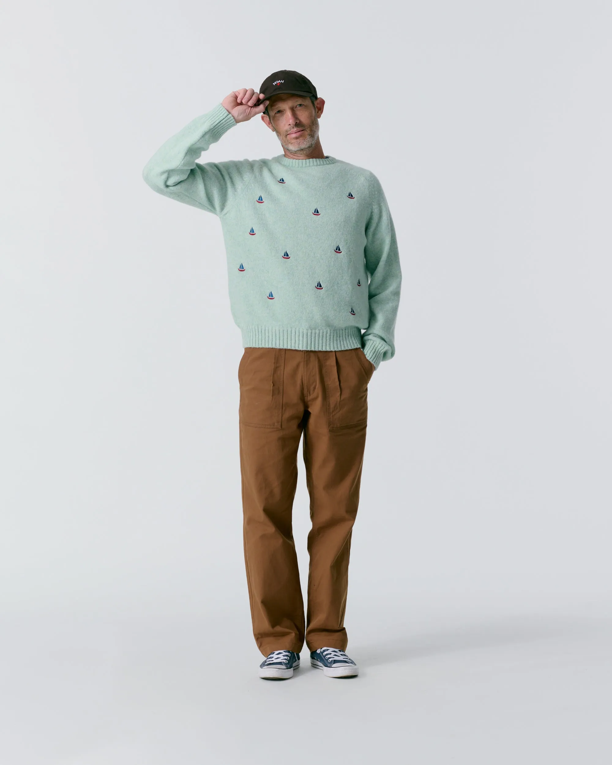 Embroidered Shetland Sweater sold by Noah NYC product image thumbnail 4