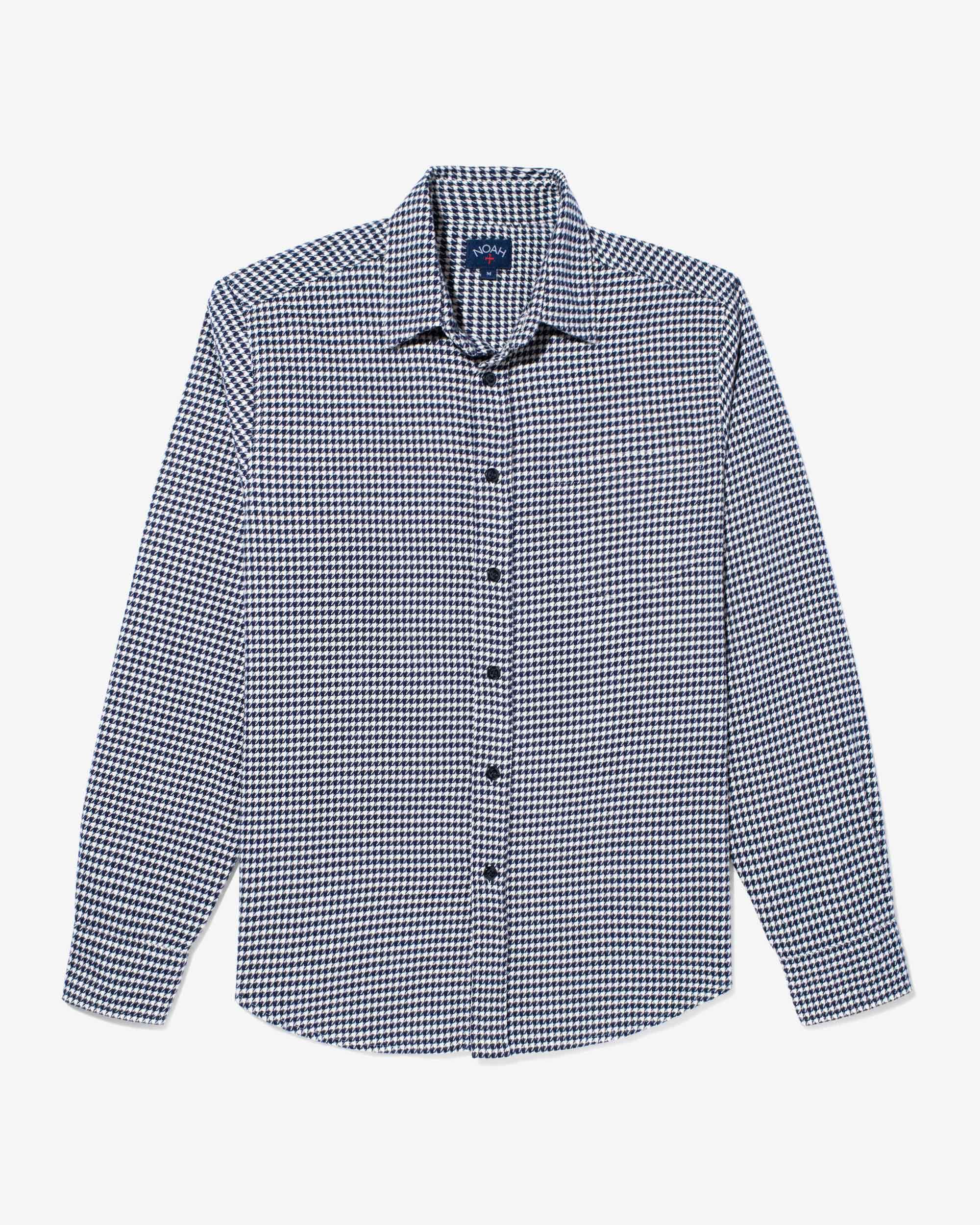 Houndstooth Lightweight Flannel sold by Noah NYC product image thumbnail 3