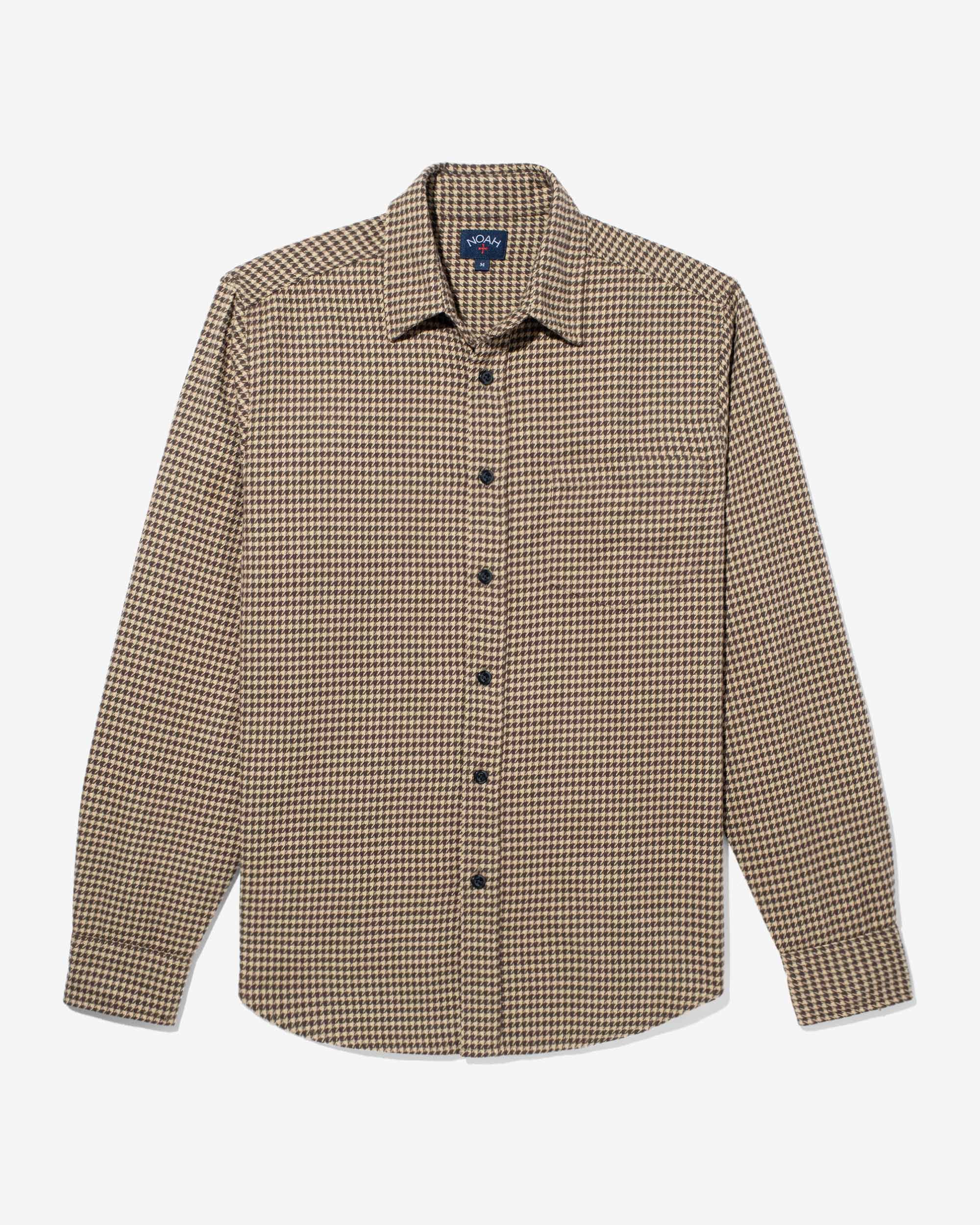 Houndstooth Lightweight Flannel sold by Noah NYC