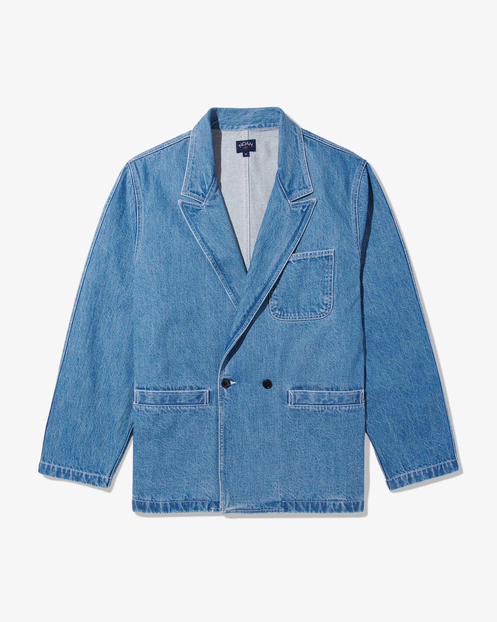Double-Breasted Denim Jacket sold by Noah NYC