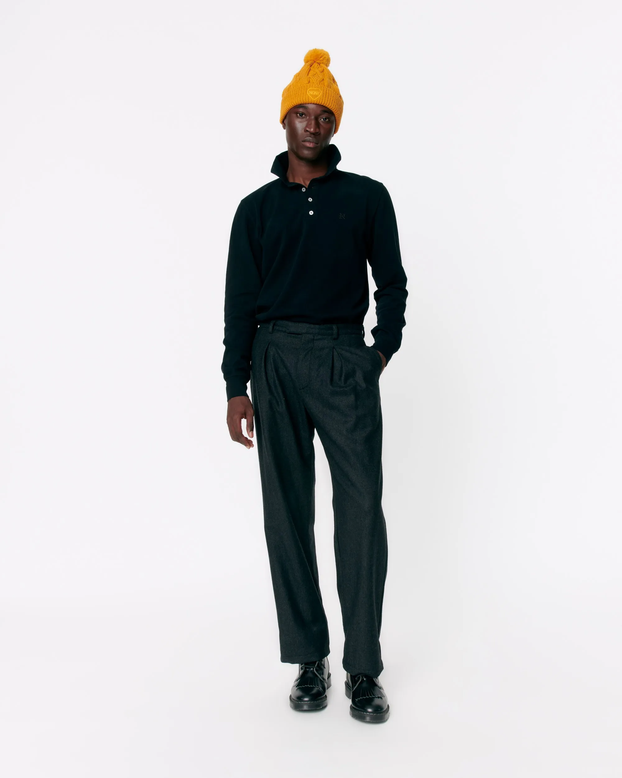 Long Sleeve Pique Polo sold by Noah NYC product image thumbnail 3
