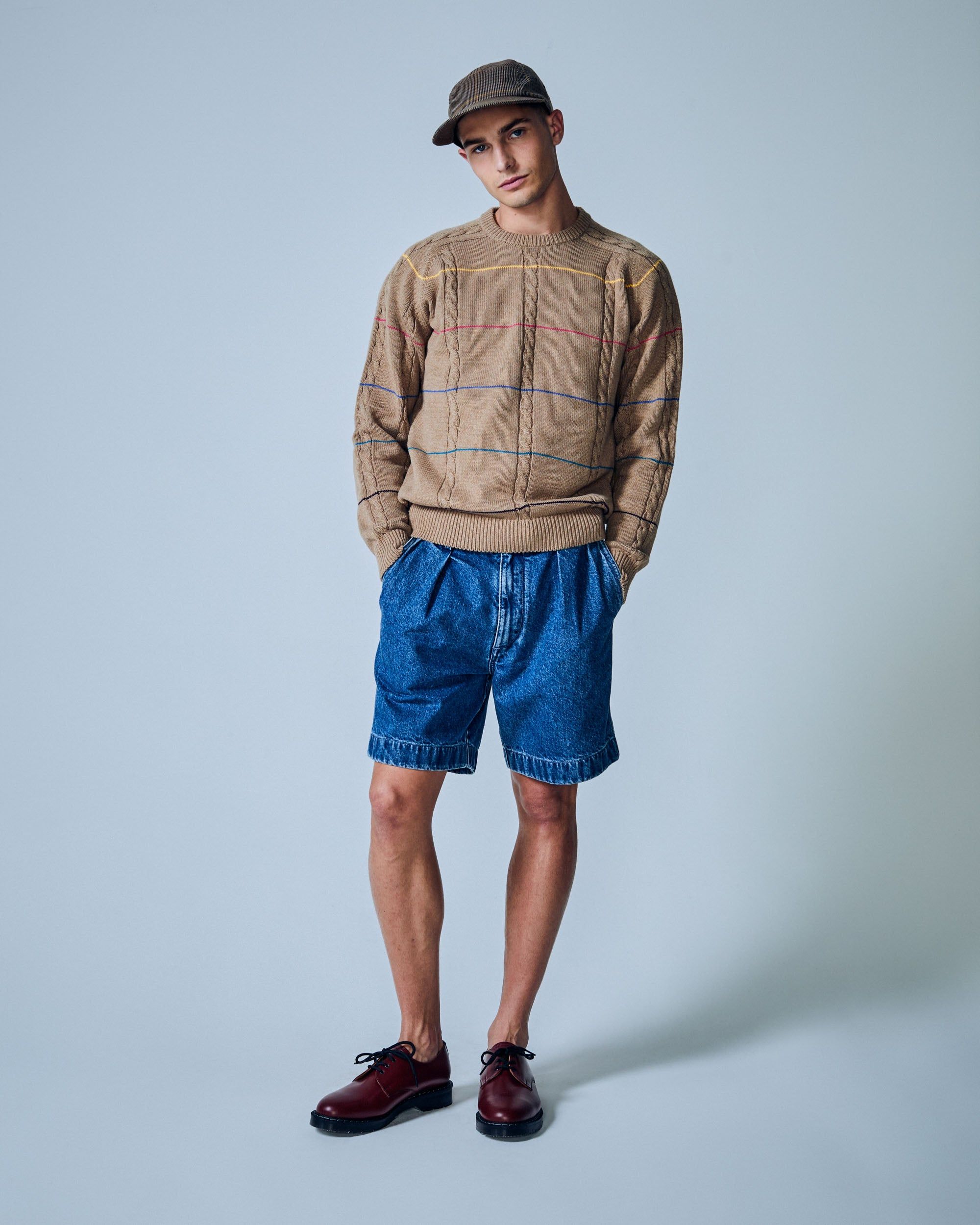 Striped Cable Cotton Sweater sold by Noah NYC product image thumbnail 2