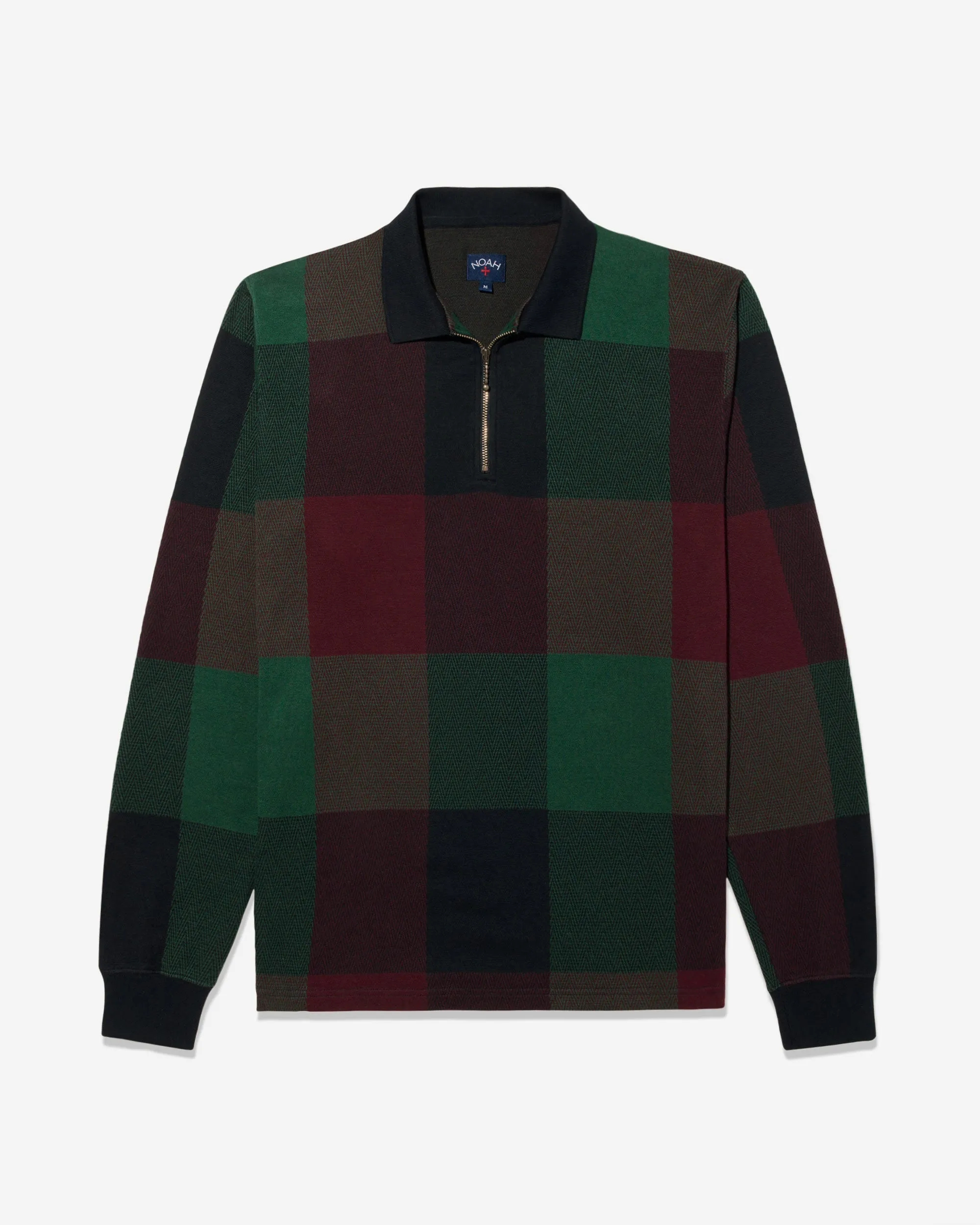 Buffalo Plaid Zip Polo sold by Noah NYC