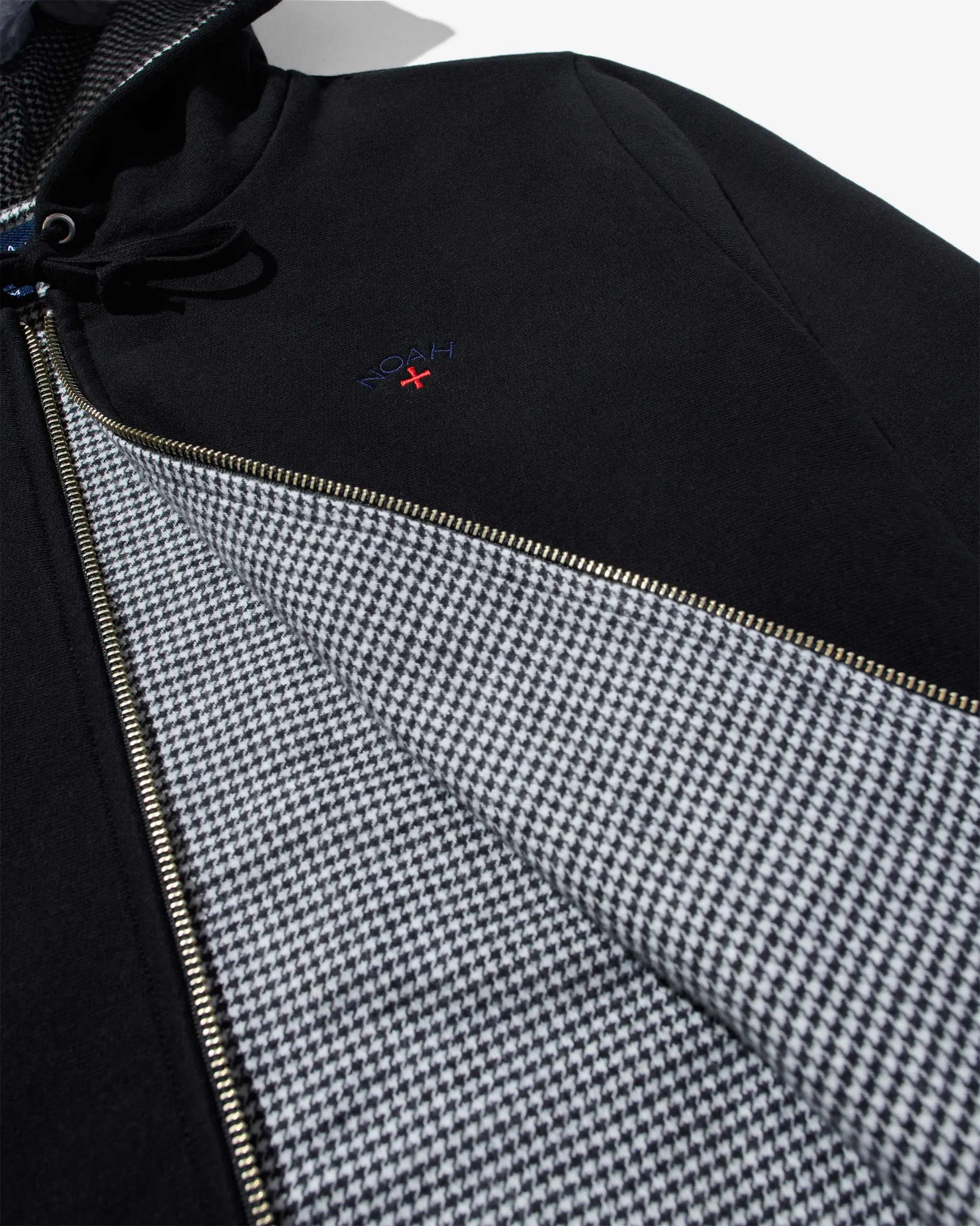 Houndstooth Lined Split Hoodie sold by Noah NYC product image thumbnail 5