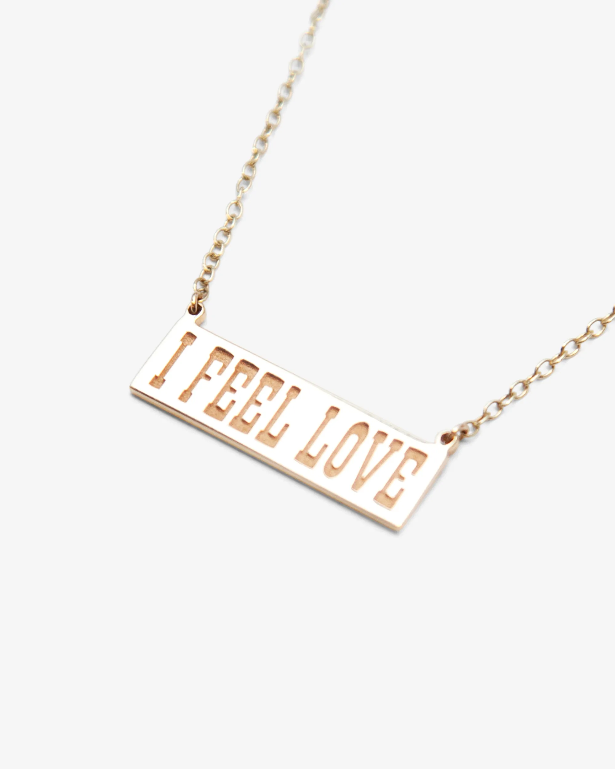 Noah x Donna Summer 'I Feel Love' Solid 14K Gold Necklace (Pre-Order) sold by Noah NYC product image thumbnail 2