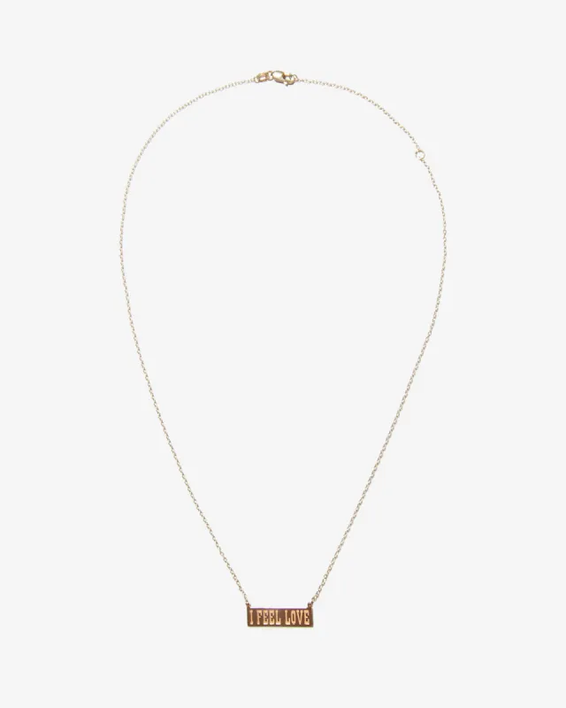 Noah x Donna Summer 'I Feel Love' Solid 14K Gold Necklace (Pre-Order) sold by Noah NYC