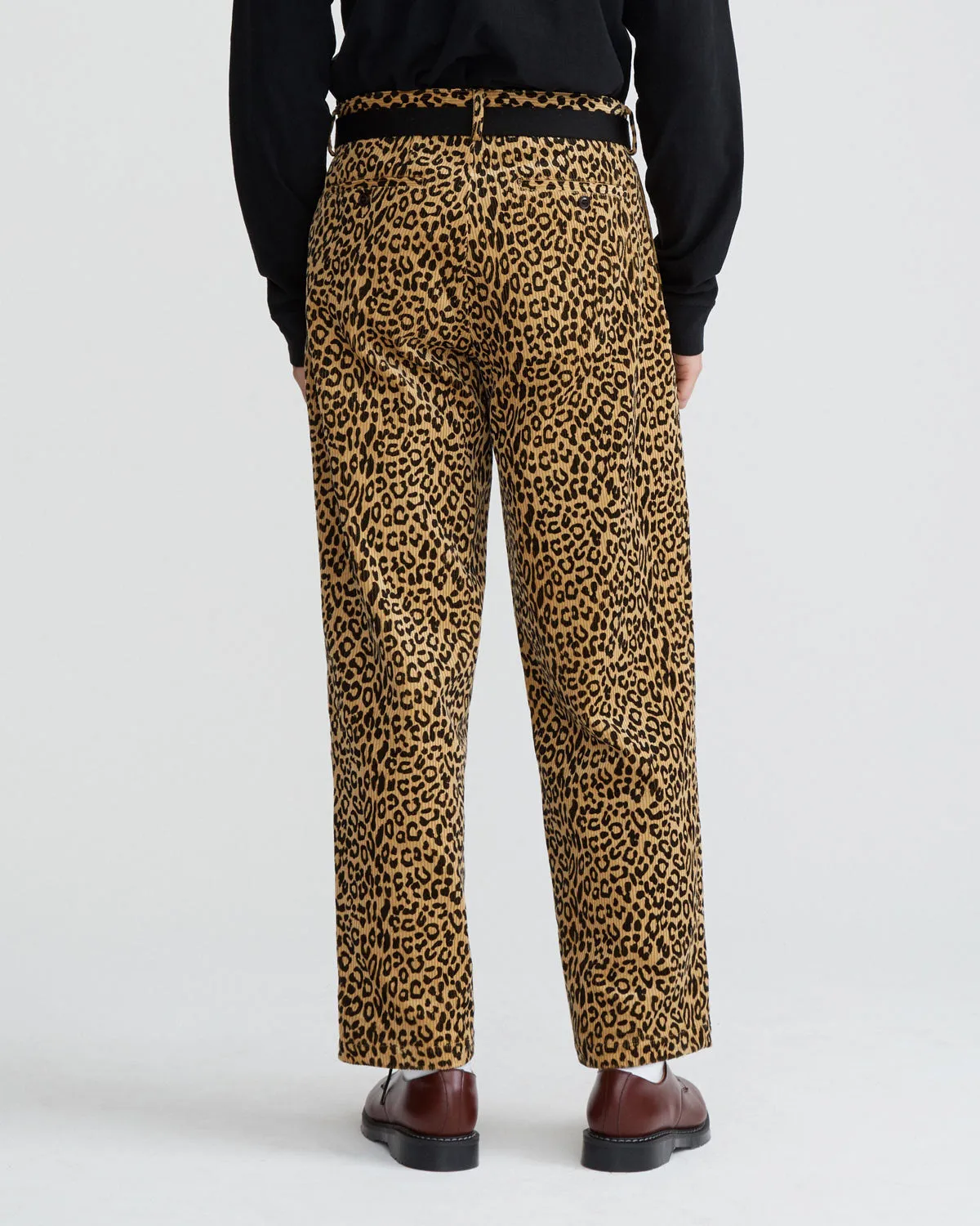 Leopard Double-Pleat Corduroy Trousers sold by Noah NYC product image thumbnail 5
