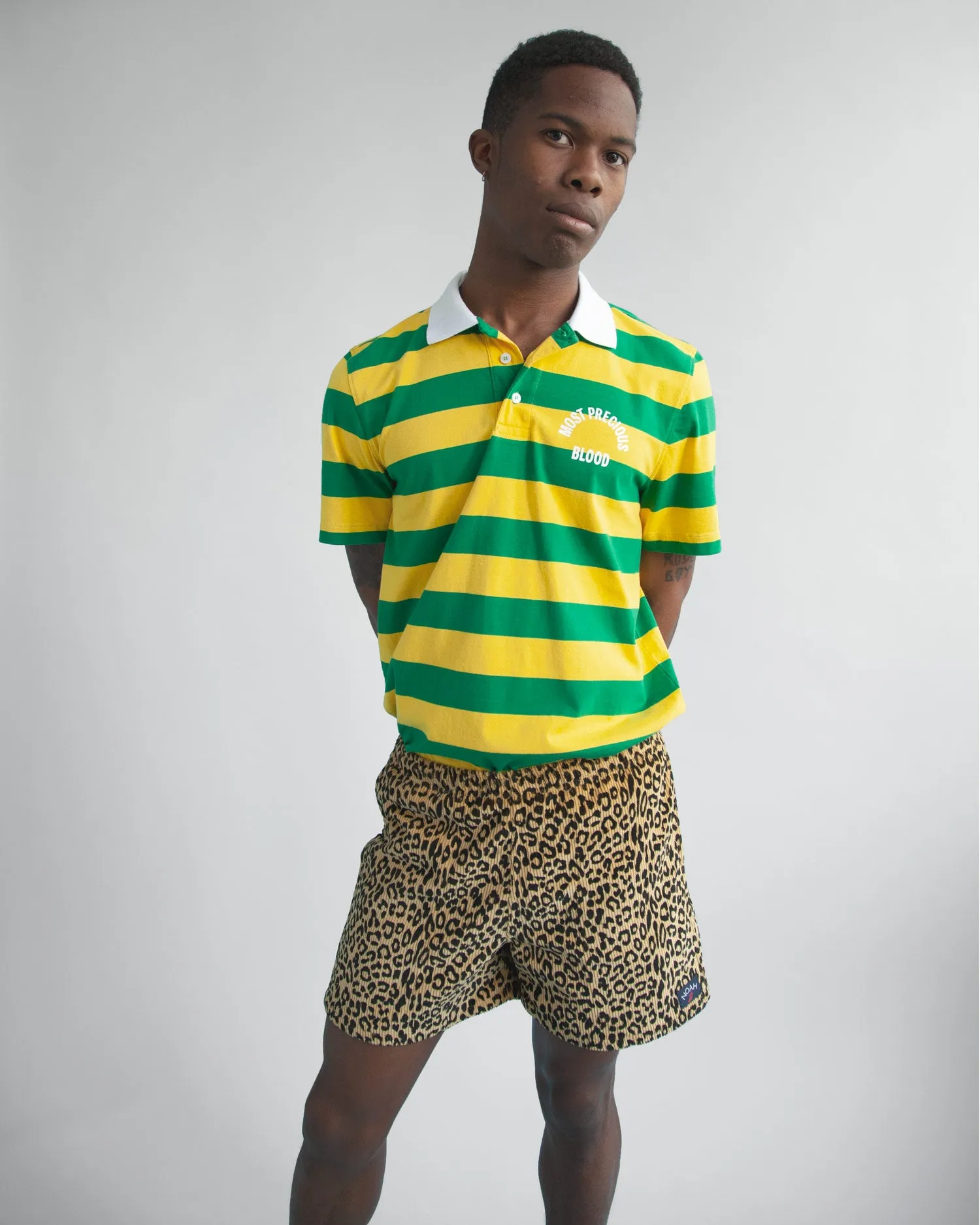 Leopard Corduroy Running Shorts sold by Noah NYC product image thumbnail 5