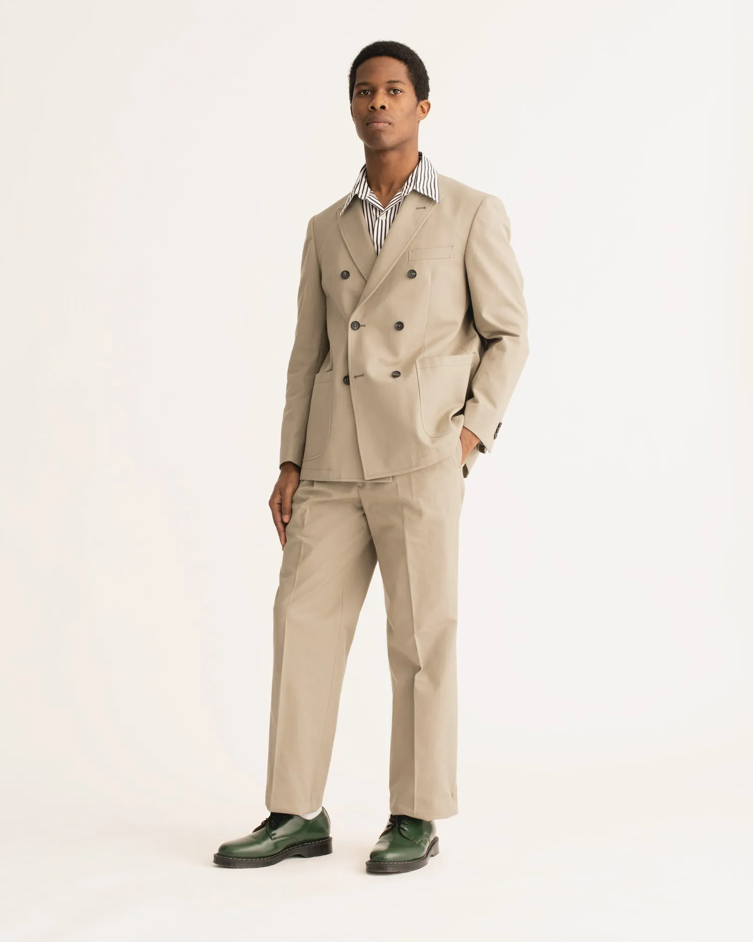 Cotton Double Breasted Jacket sold by Noah NYC product image thumbnail 5