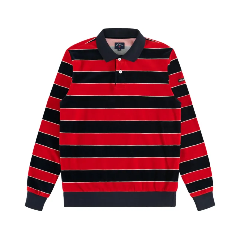 Velour Stripe Polo Pullover sold by Noah NYC