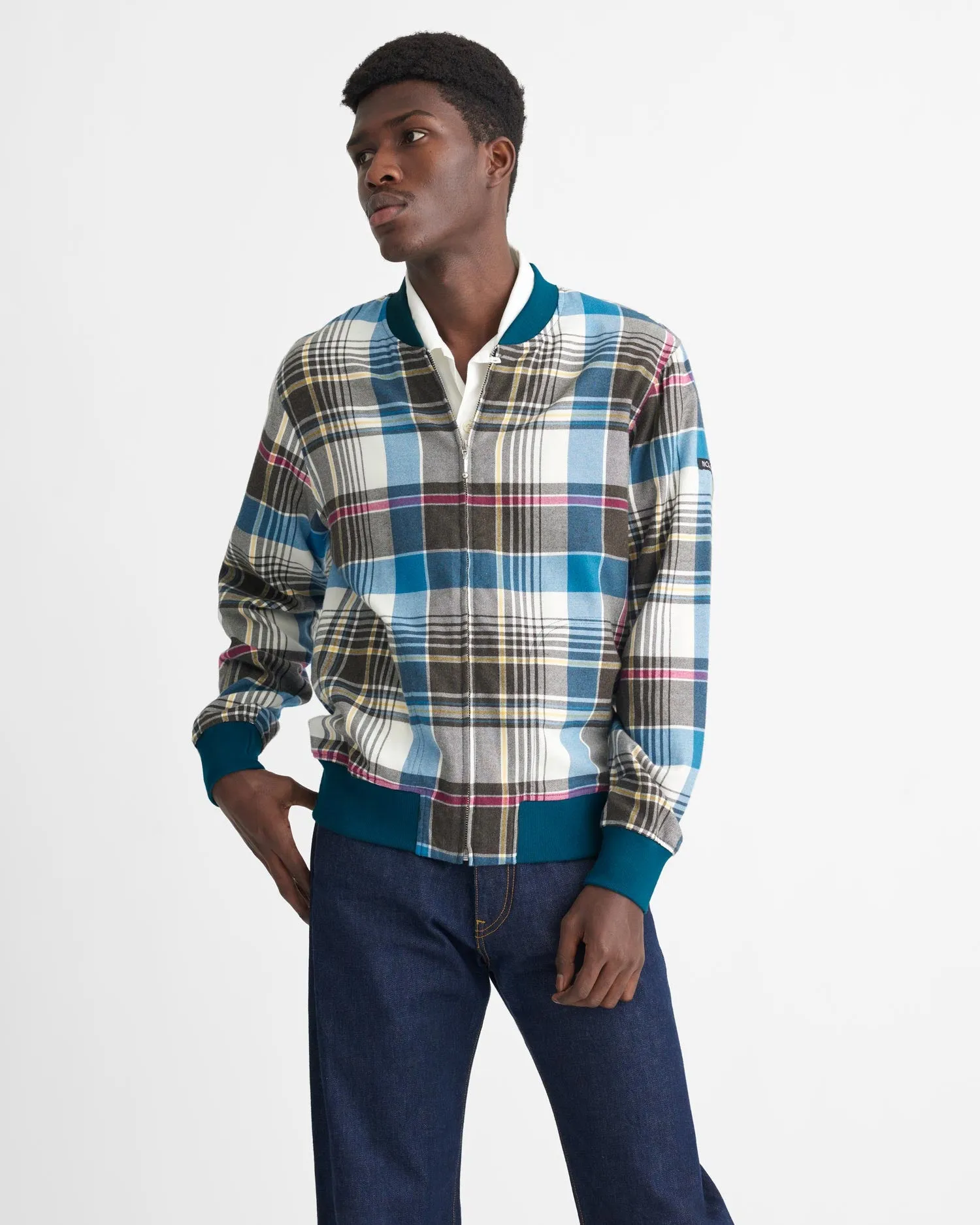 Ultrafine Plaid Bomber sold by Noah NYC product image thumbnail 5