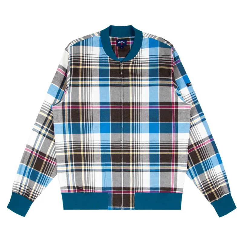 Ultrafine Plaid Bomber made by Noah NYC
