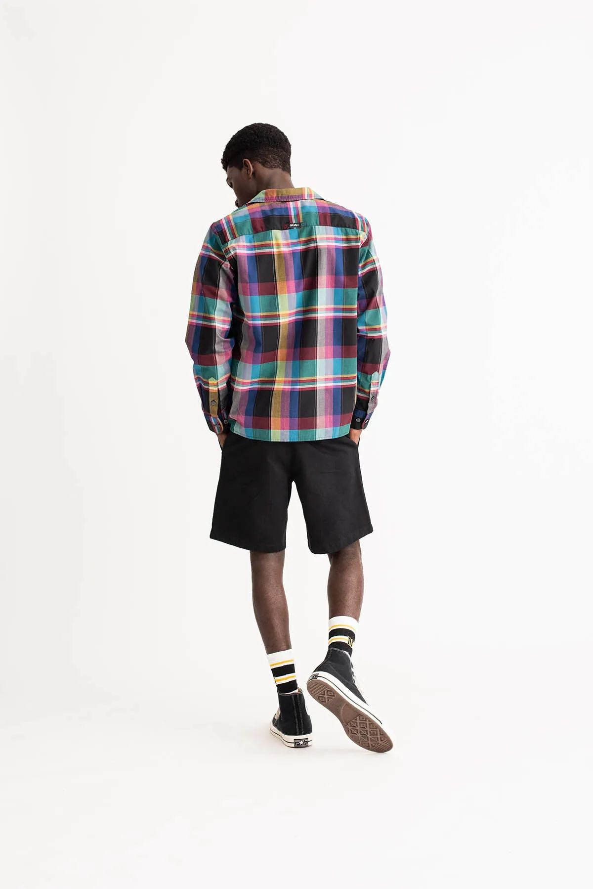 Black Madras Plaid Shirt sold by Noah NYC product image thumbnail 4