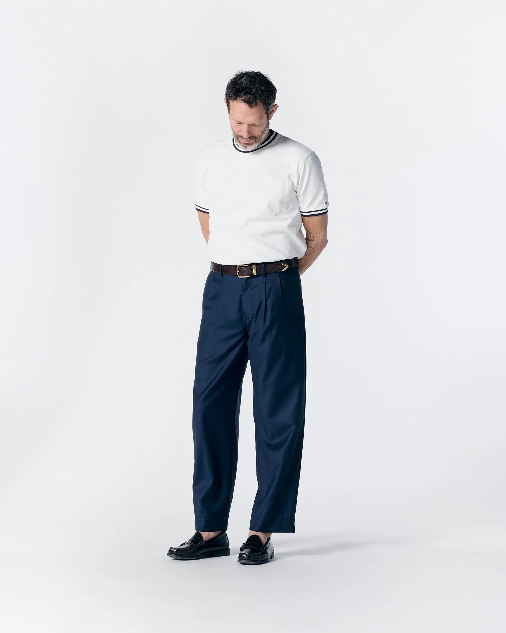 Striped Rib Pique Ringer sold by Noah NYC product image thumbnail 3