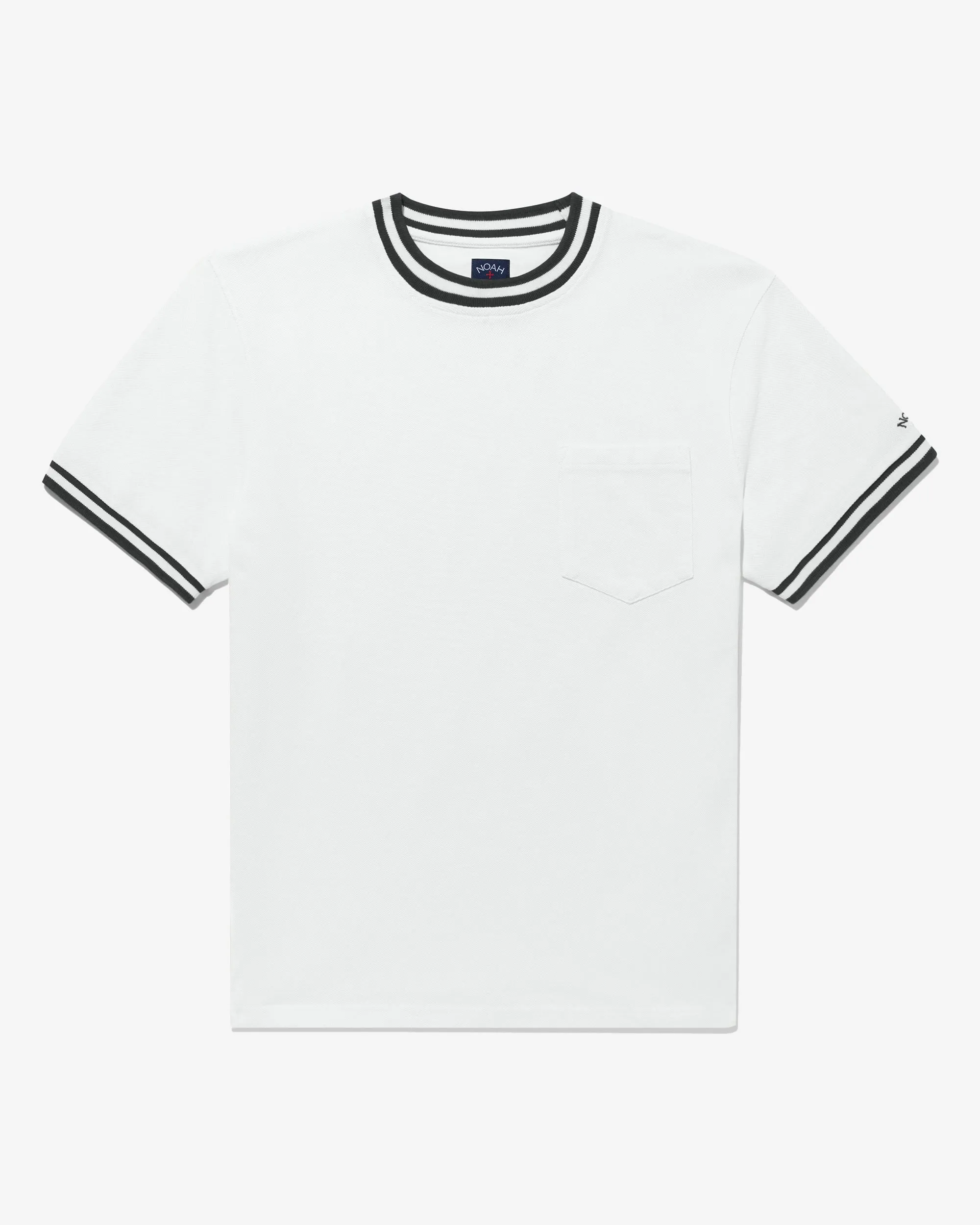 Striped Rib Pique Ringer sold by Noah NYC