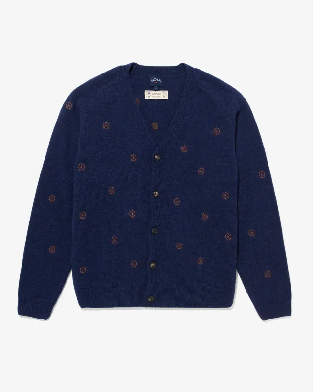 Ship Wheel Shetland Cardigan sold by Noah NYC