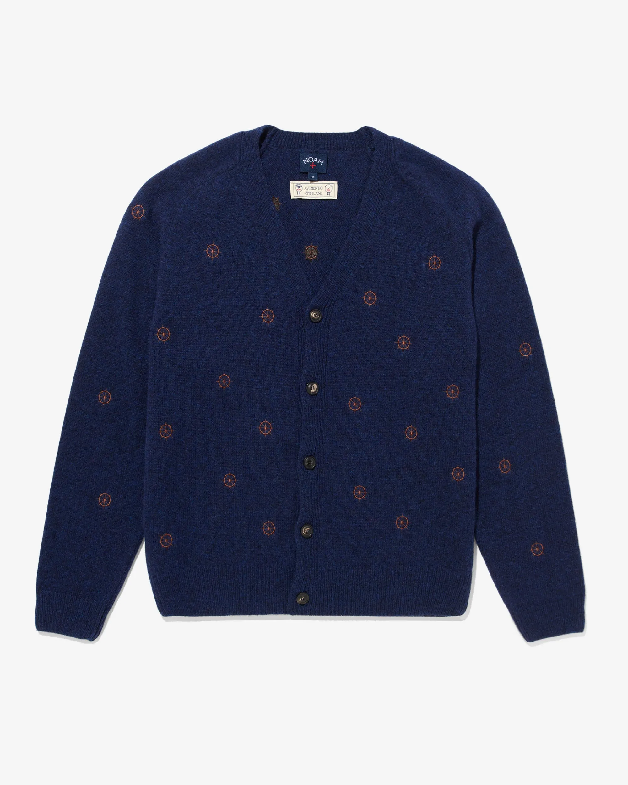 Ship Wheel Shetland Cardigan sold by Noah NYC