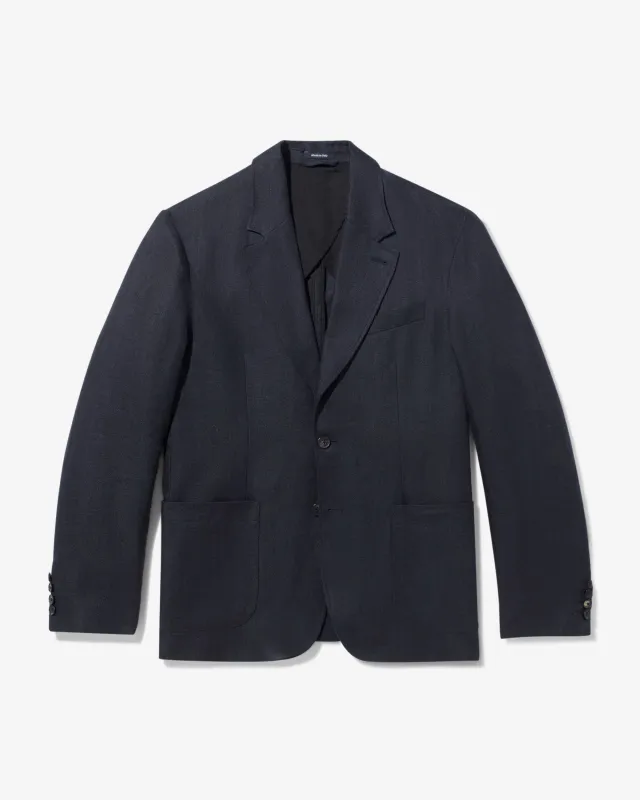 Herringbone Linen Sack Jacket sold by Noah NYC