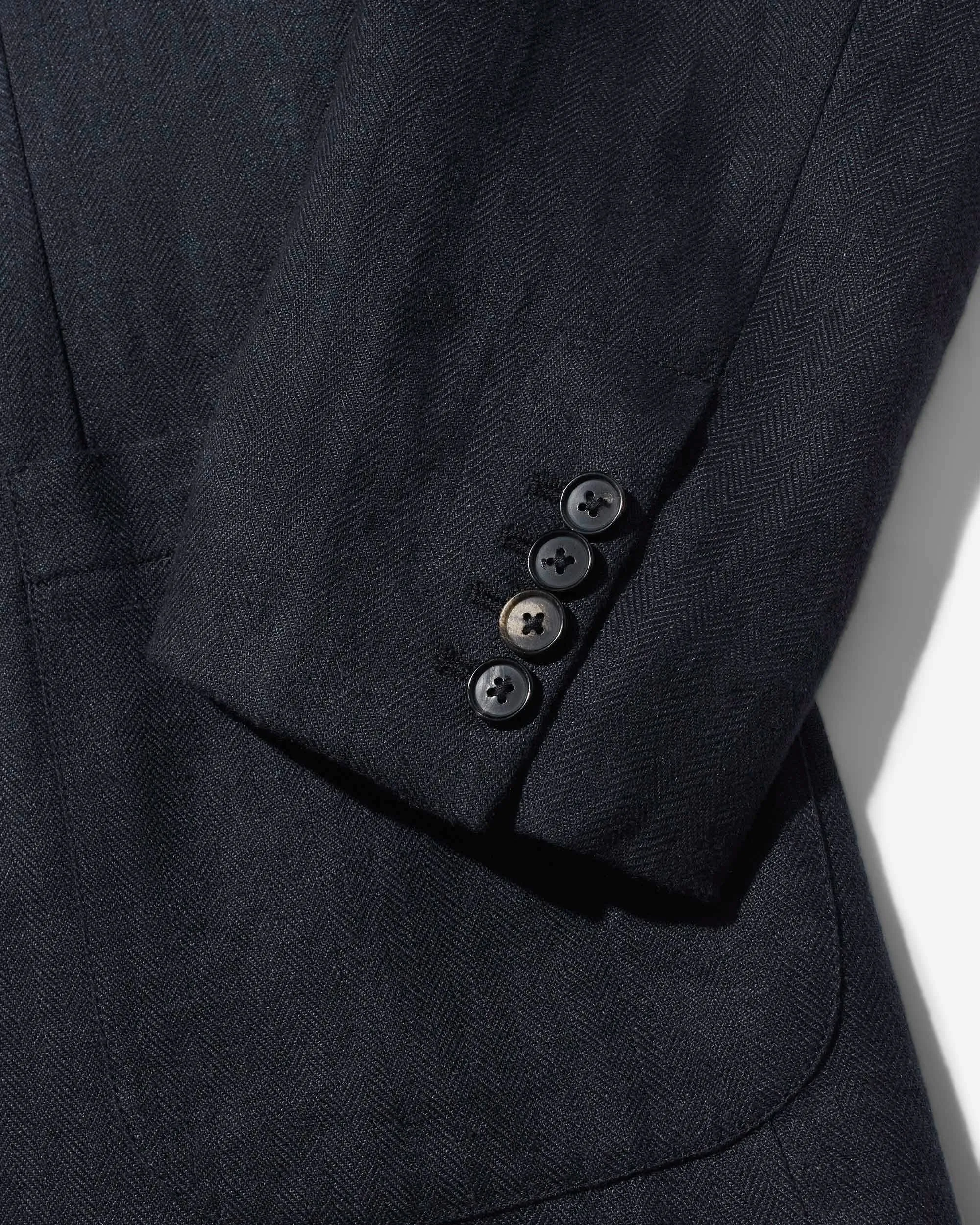 Herringbone Linen Sack Jacket sold by Noah NYC product image thumbnail 4
