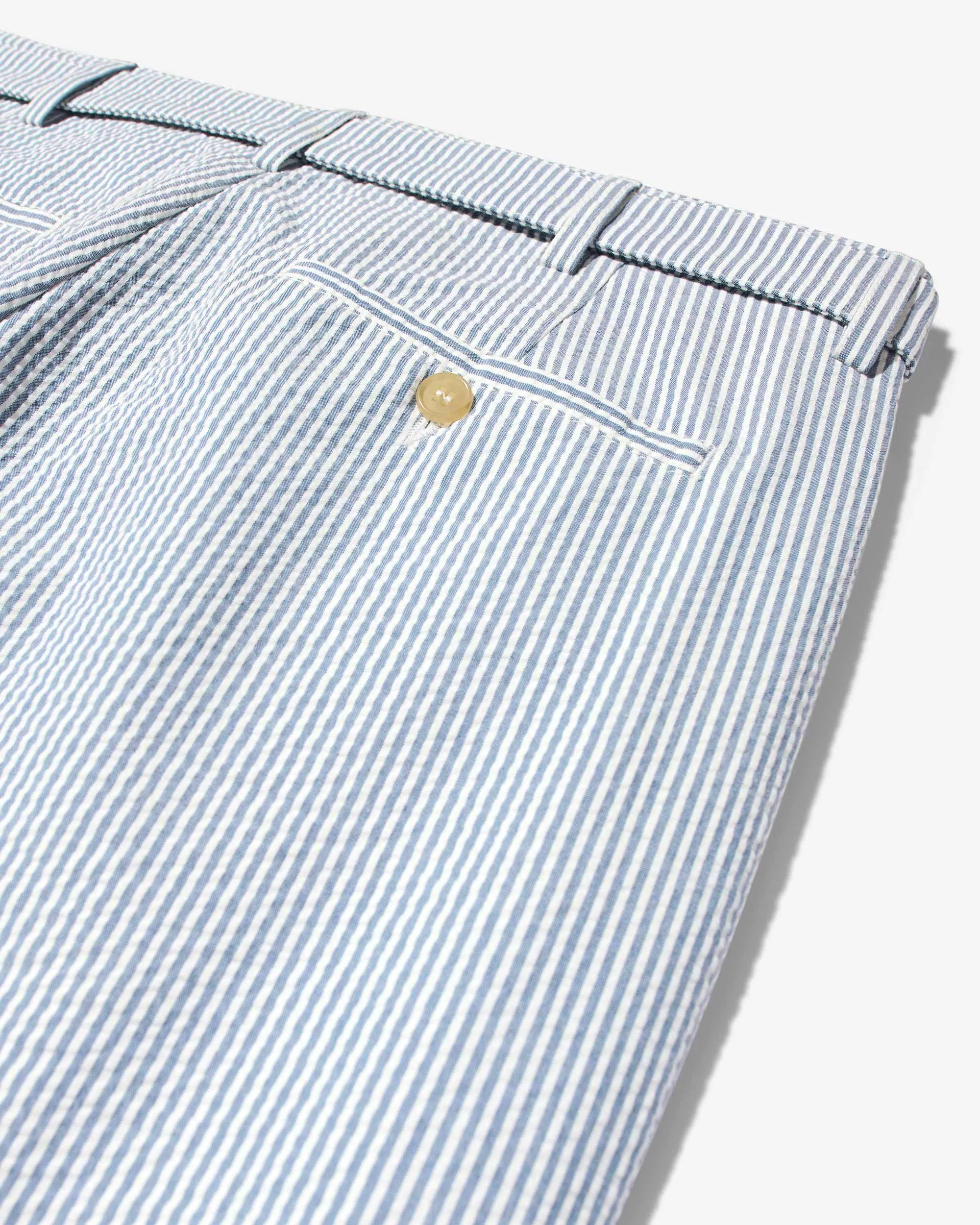 Seersucker Belted Single-Pleat Trousers sold by Noah NYC product image thumbnail 4