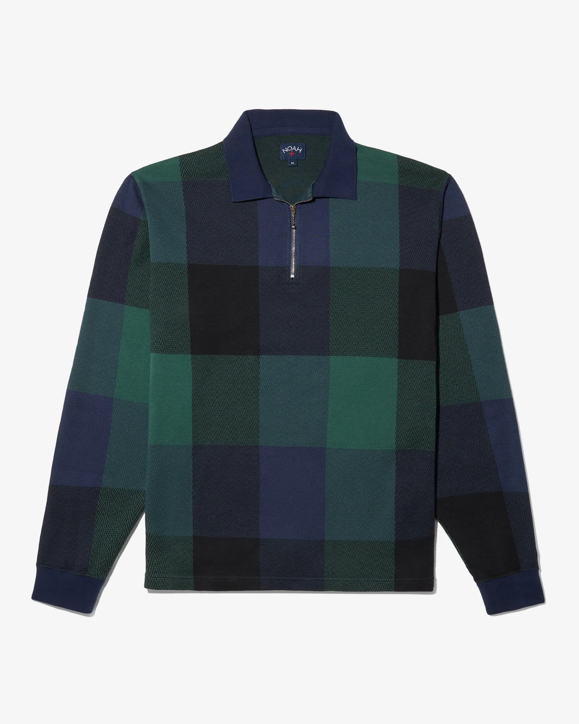 Buffalo Plaid Zip Polo sold by Noah NYC
