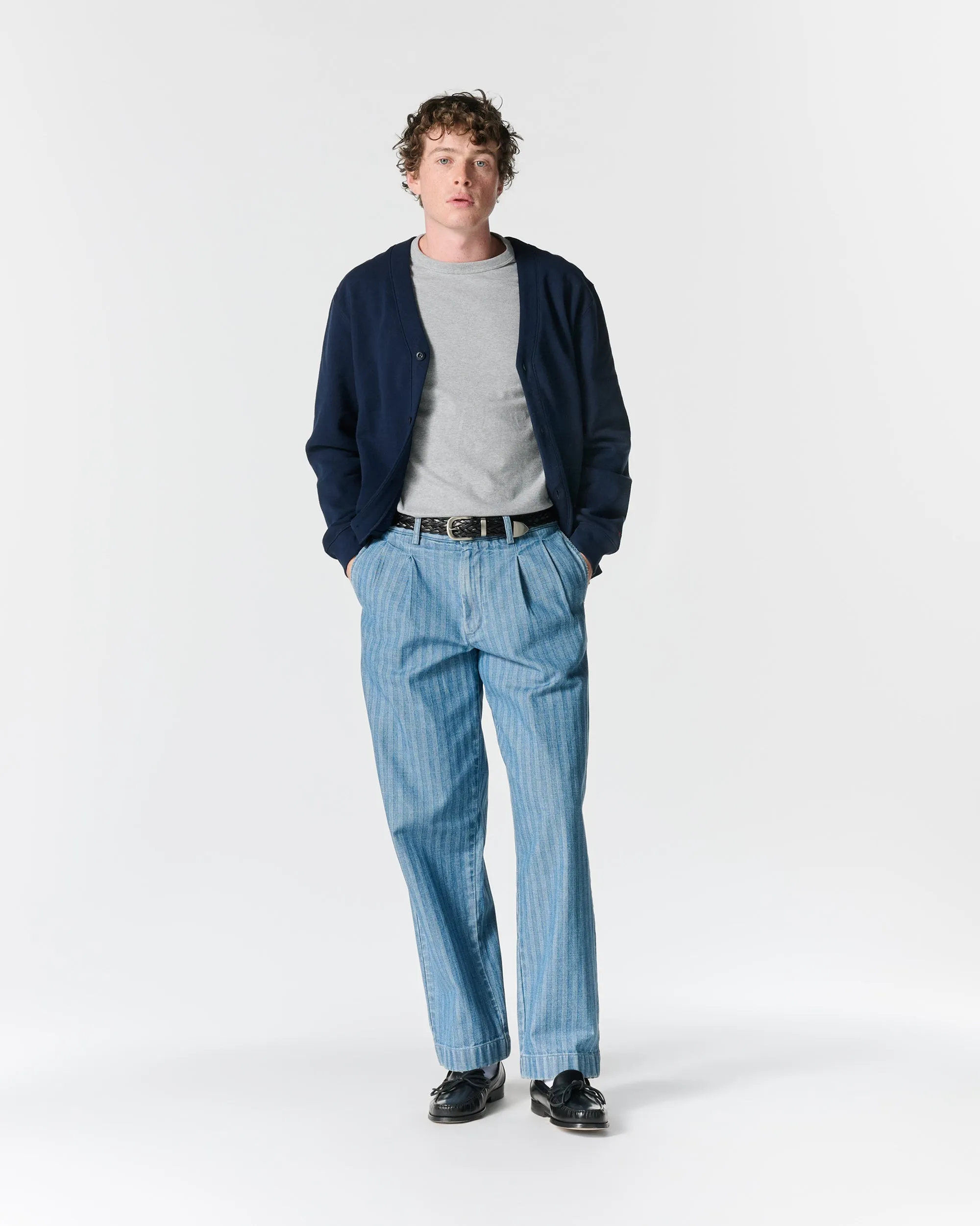 Fleece High Rib Cardigan sold by Noah NYC product image thumbnail 4