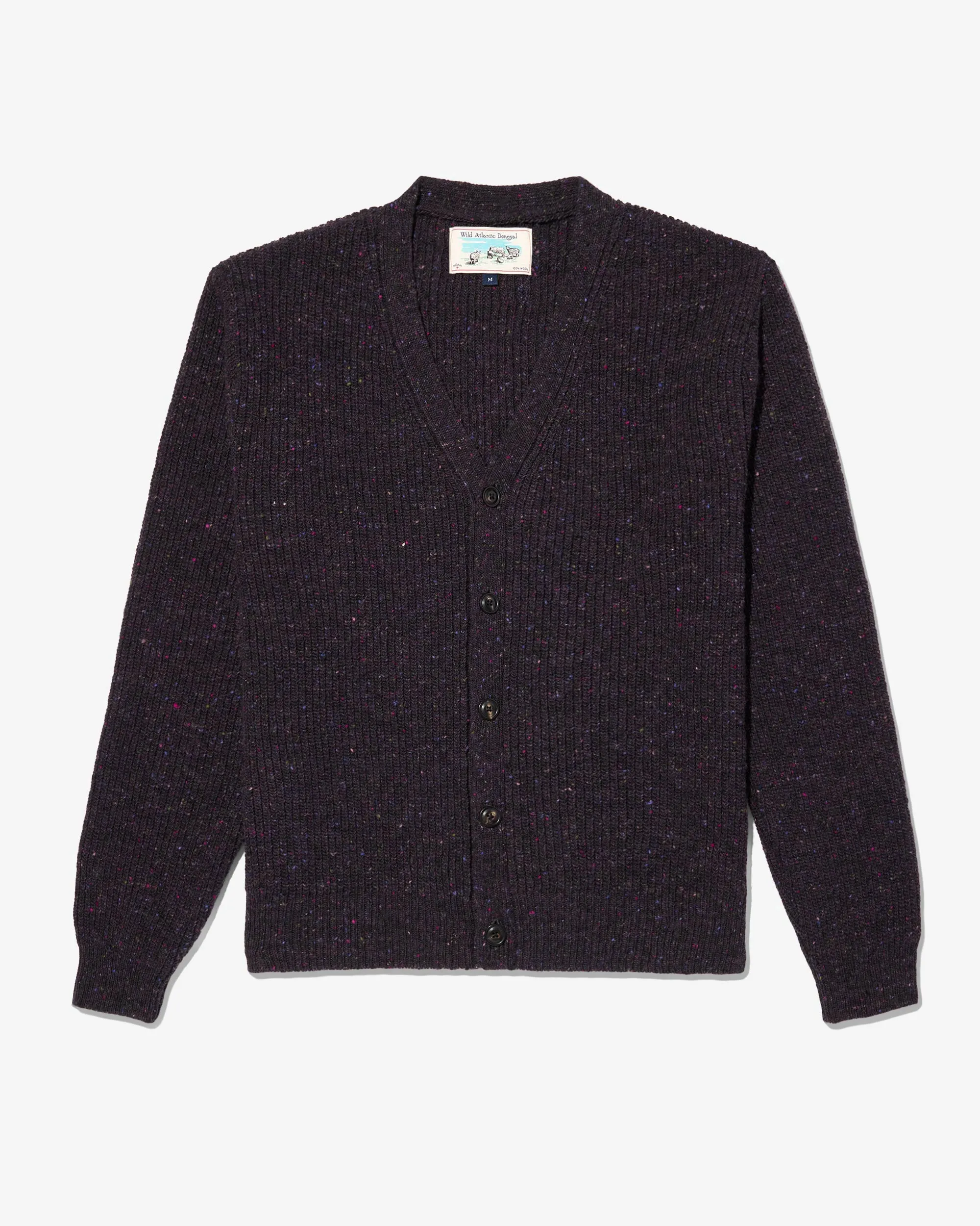 Shaker Donegal Cardigan sold by Noah NYC