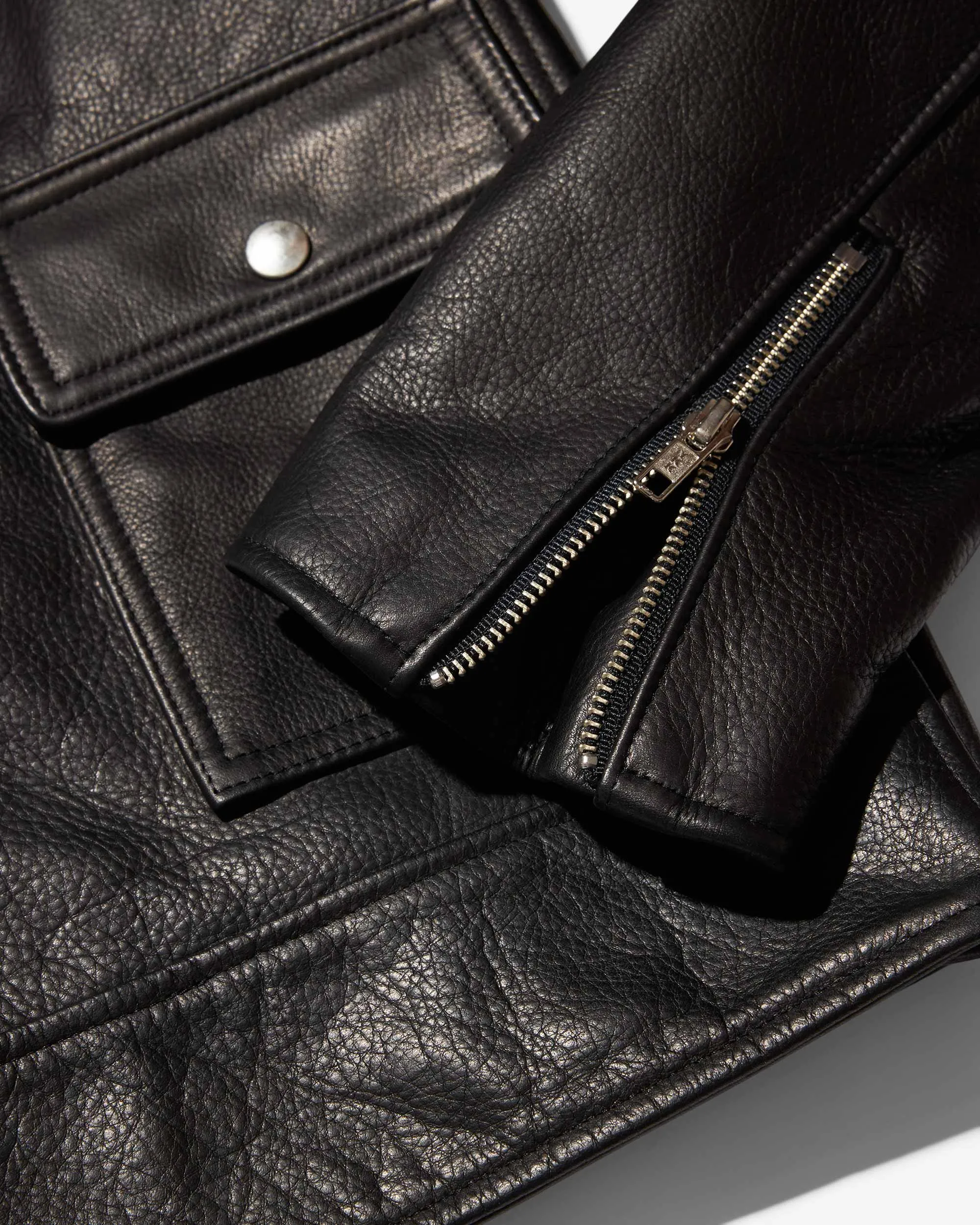 Leather Cruiser Jacket sold by Noah NYC product image thumbnail 4