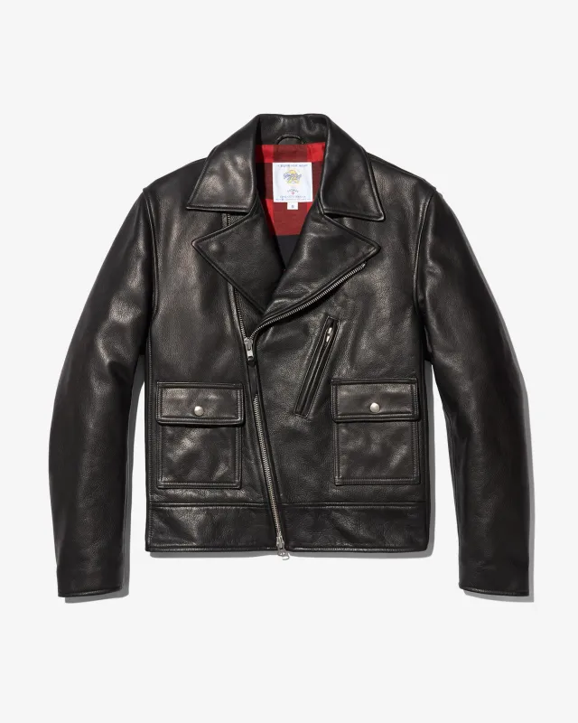 Leather Cruiser Jacket made by Noah NYC