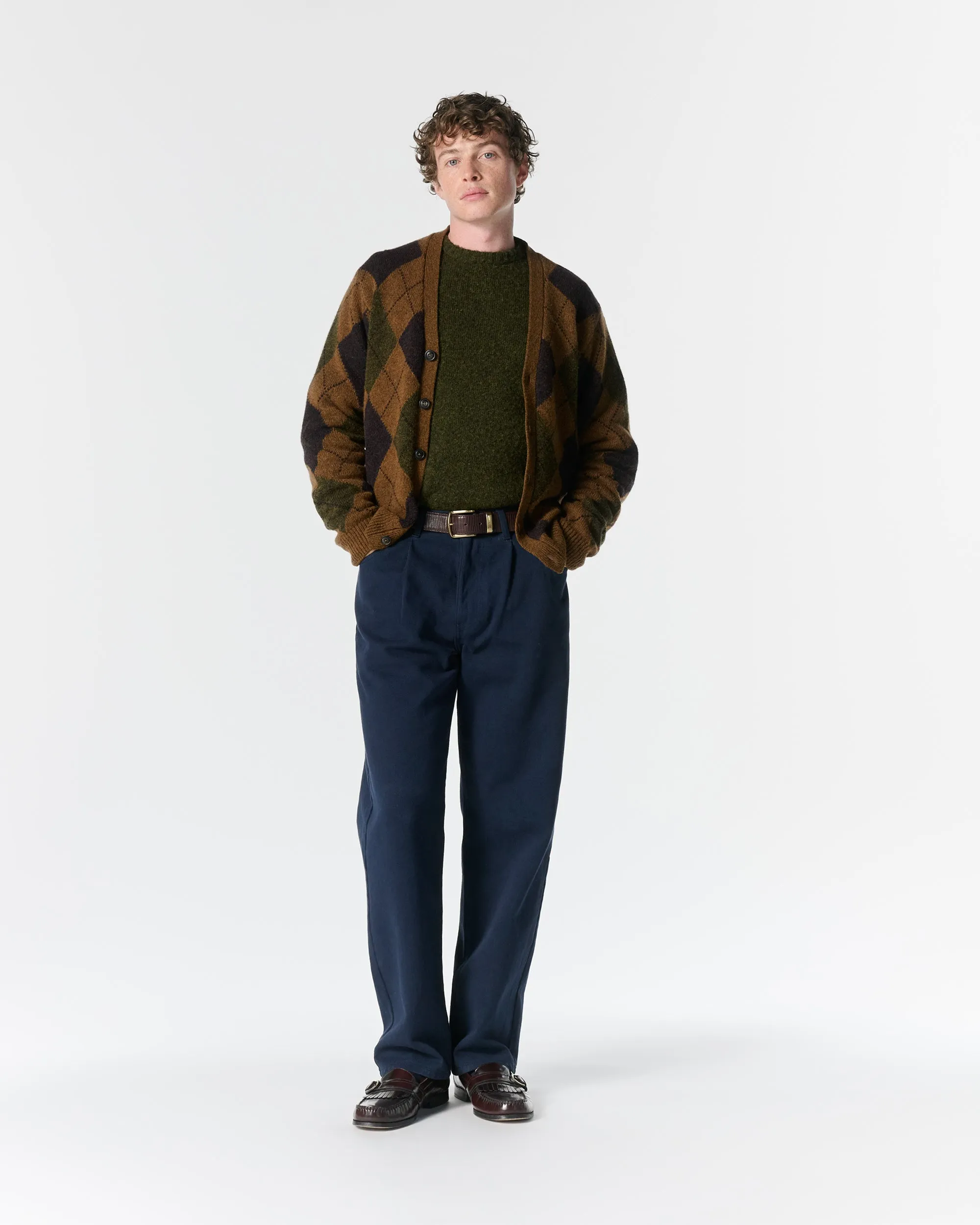 Argyle Shetland Cardigan sold by Noah NYC product image thumbnail 4