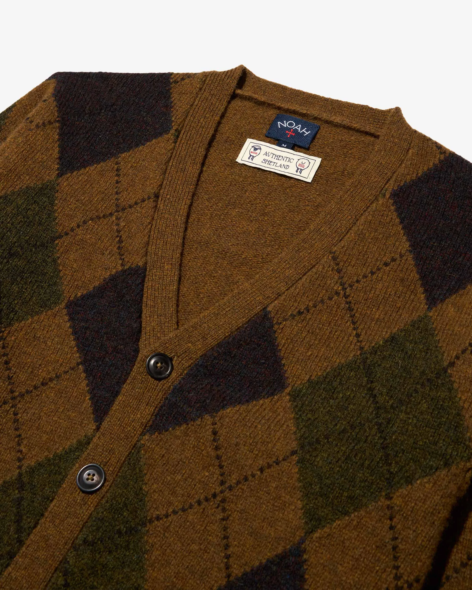 Argyle Shetland Cardigan sold by Noah NYC product image thumbnail 2