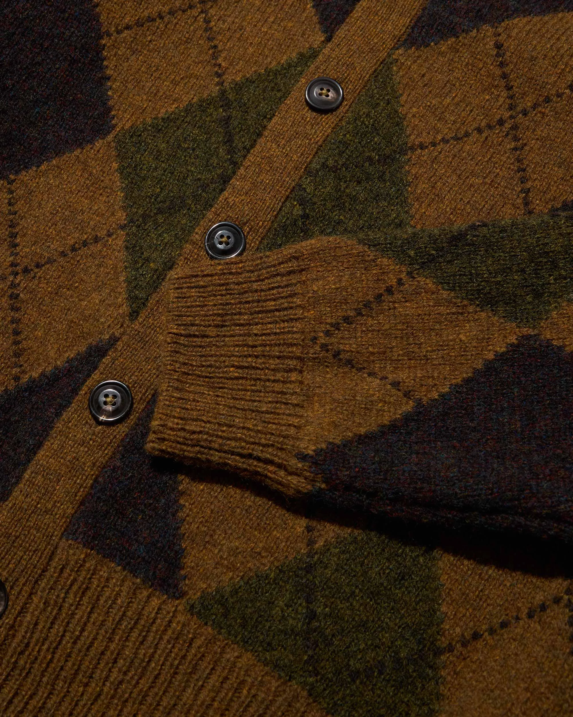 Argyle Shetland Cardigan sold by Noah NYC product image thumbnail 3