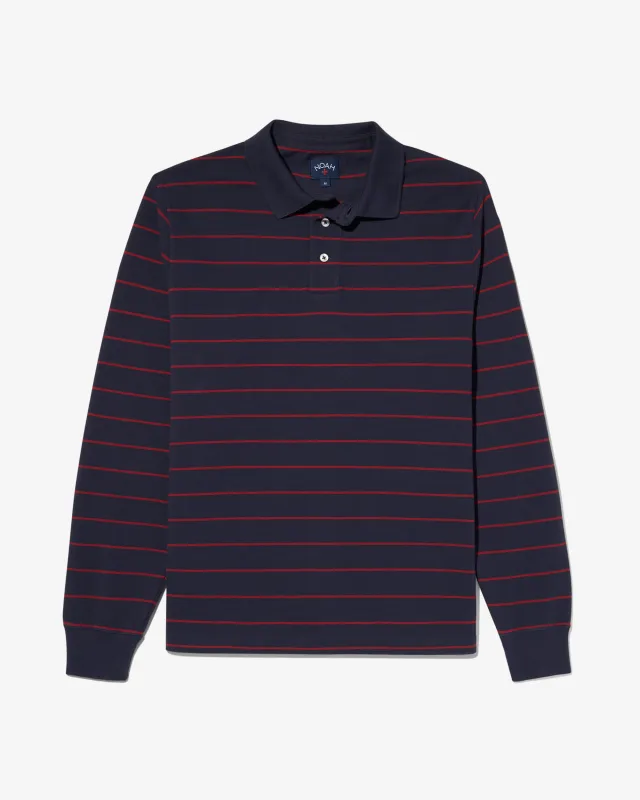 Long Sleeve Pique Polo made by Noah NYC