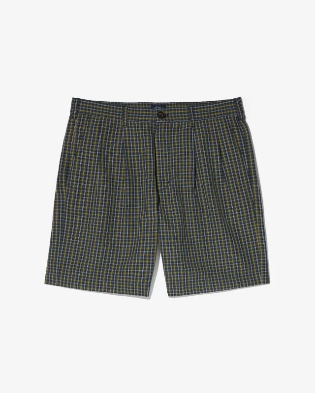 Double-Pleat Seersucker Short made by Noah NYC