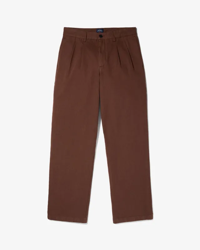 Double-Pleat Herringbone Pant sold by Noah NYC