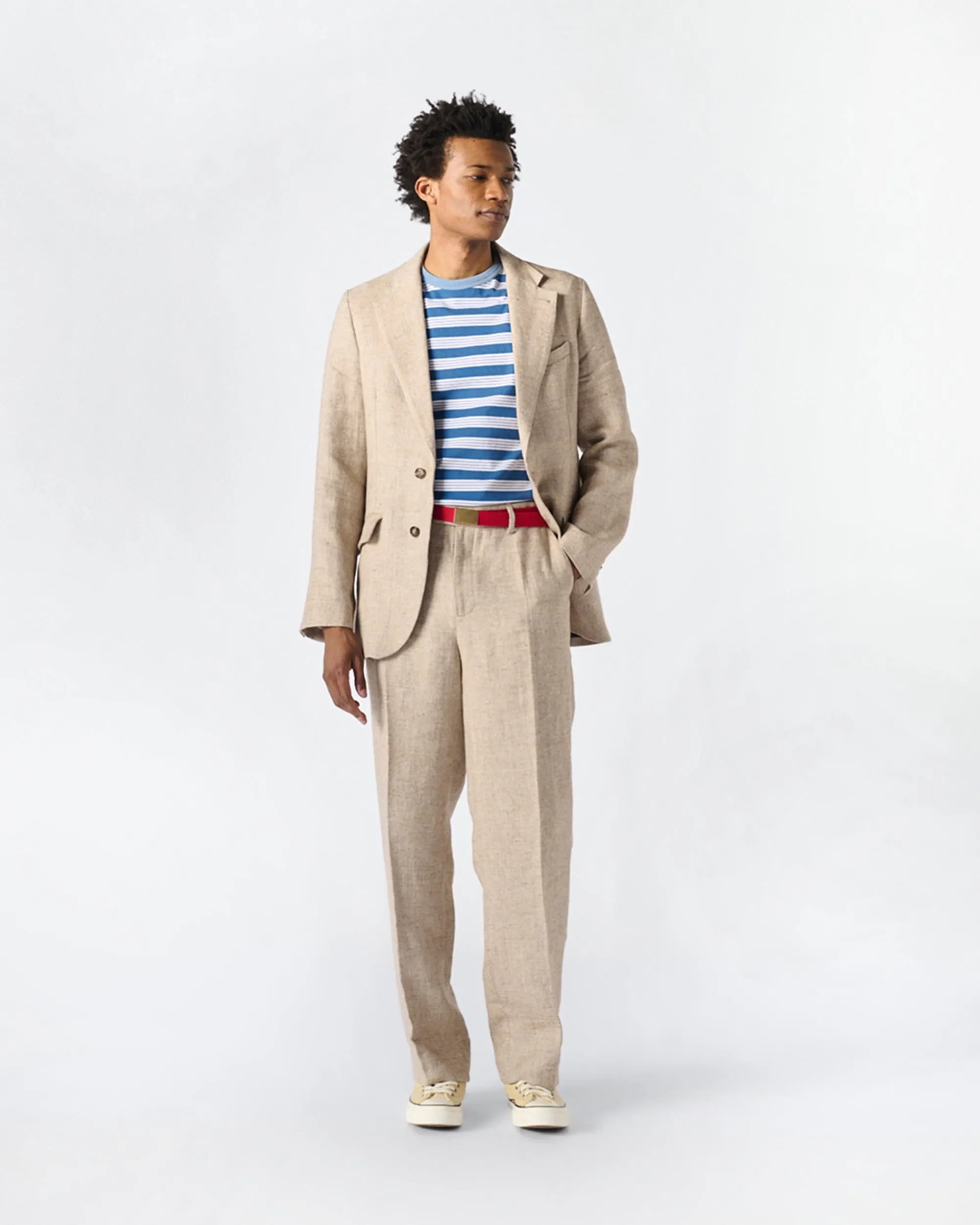Flanneled Linen Trouser sold by Noah NYC product image thumbnail 5