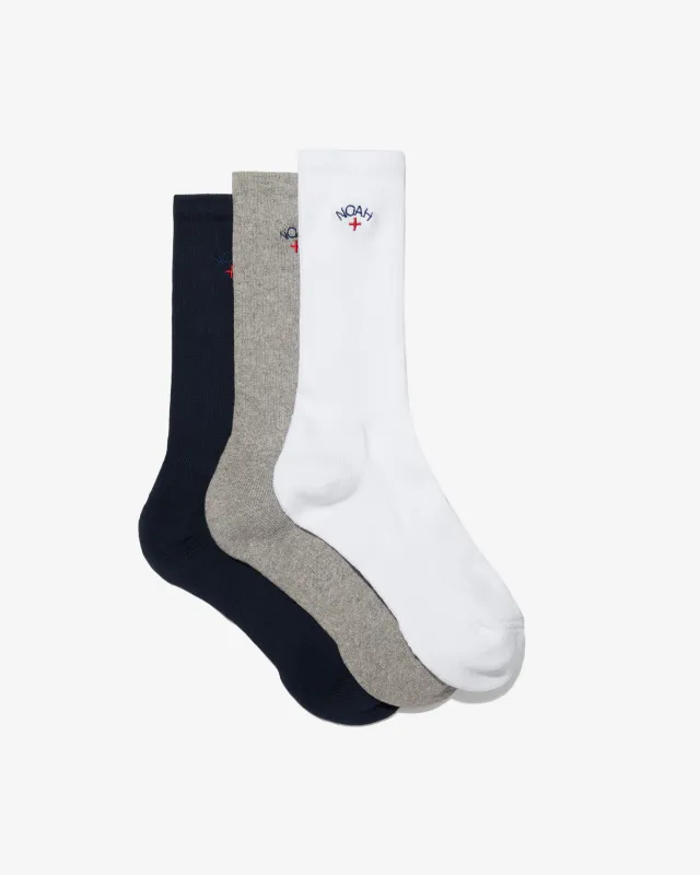 Core Logo Sock 3-Pack made by Noah NYC