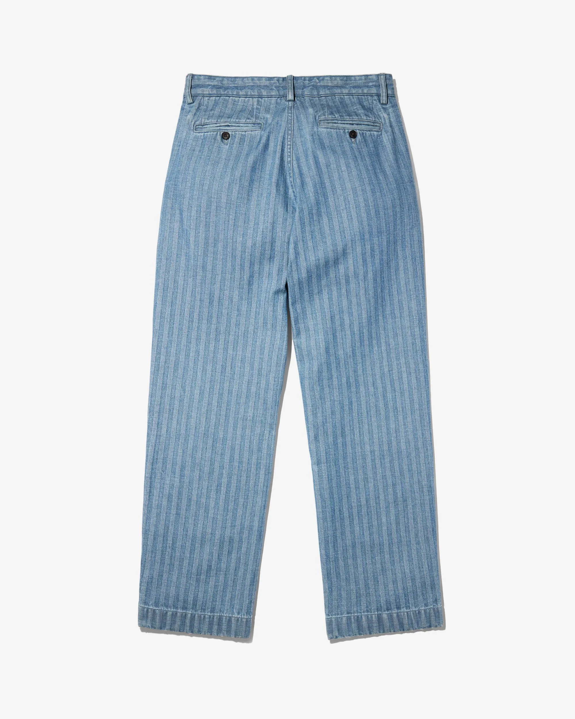 Double-Pleat Herringbone Denim Pant sold by Noah NYC product image thumbnail 2