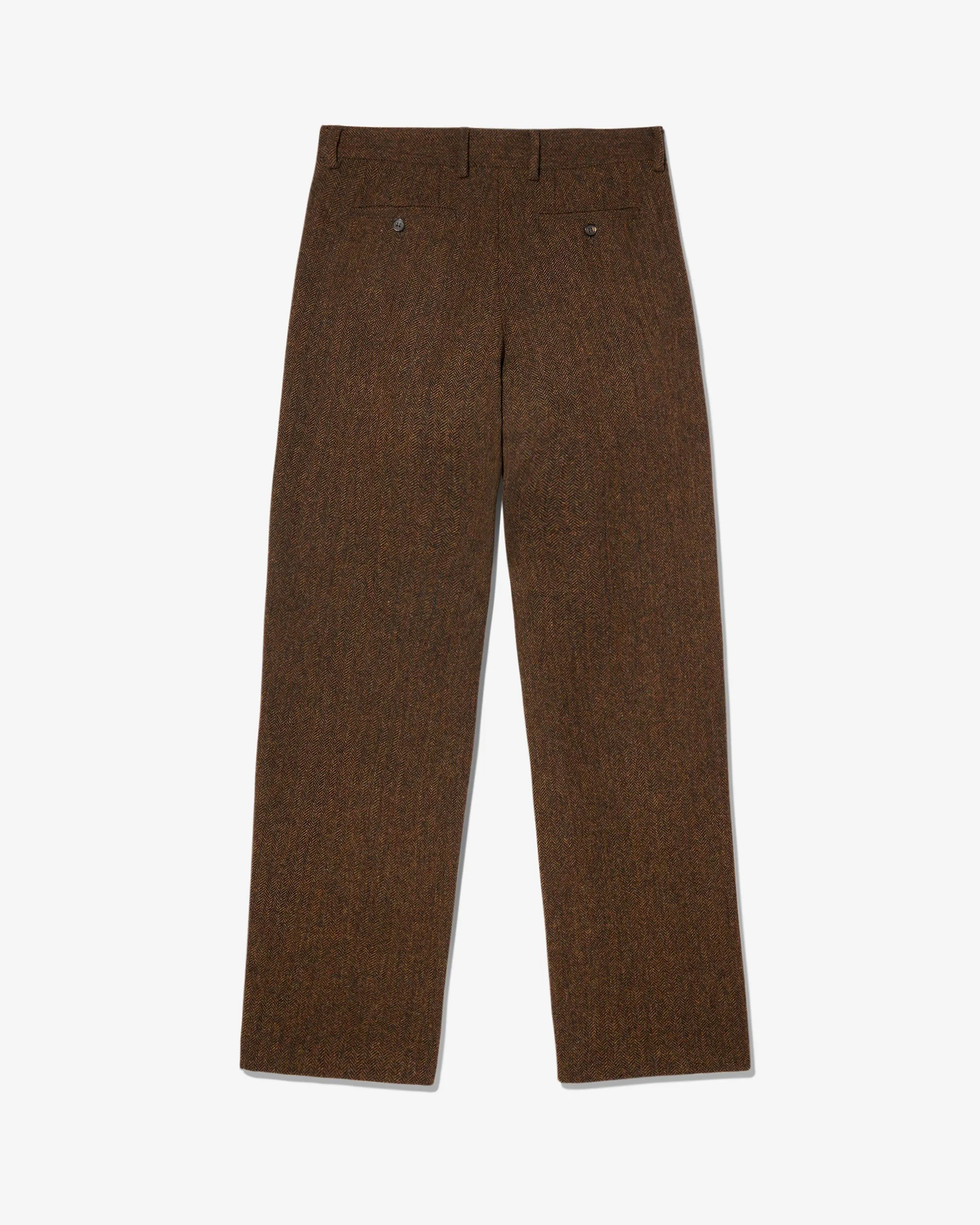 Double-Pleat Wool Herringbone Trousers sold by Noah NYC product image thumbnail 2