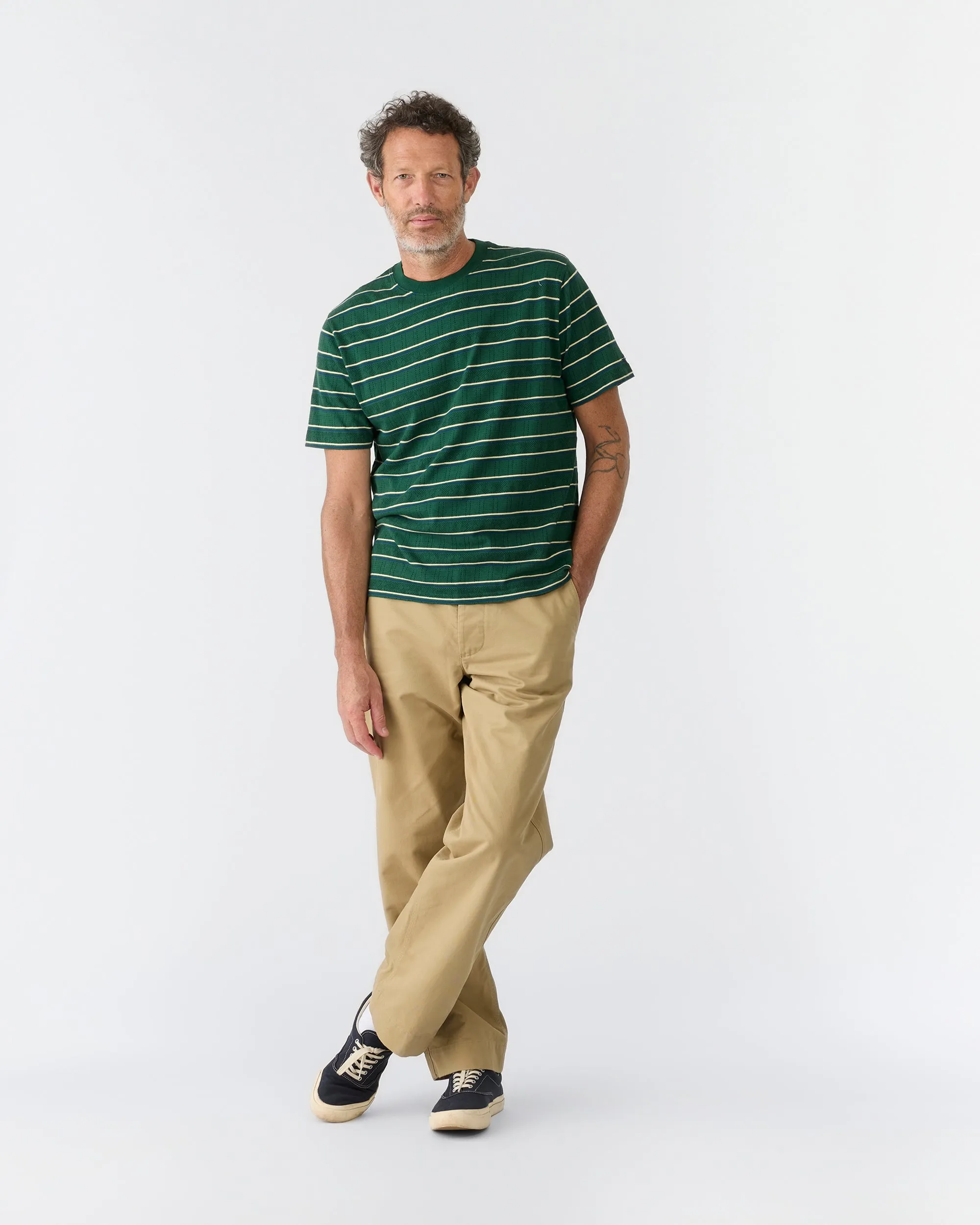Striped Pointelle Tee sold by Noah NYC product image thumbnail 4